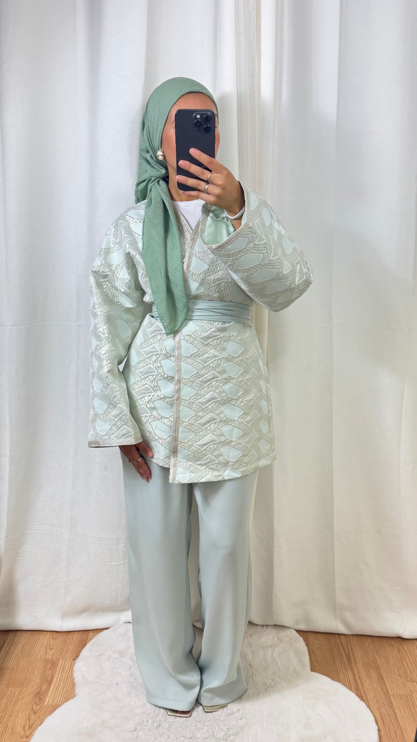 ENSEMBLE MALAK 4 PIÈCES - VERT D’EAU