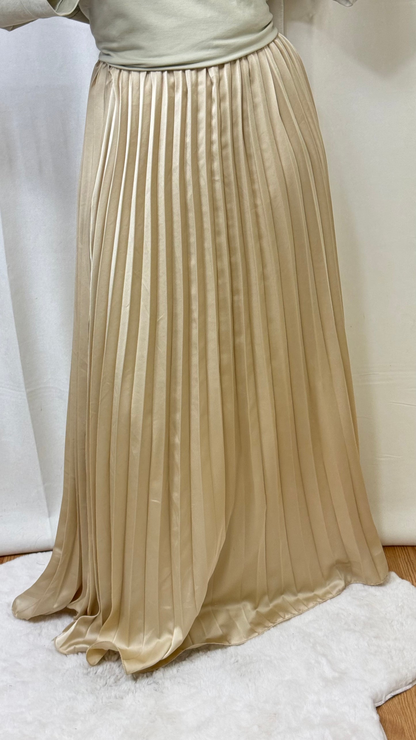 JUPE SATINÉE LAYAA - BEIGE
