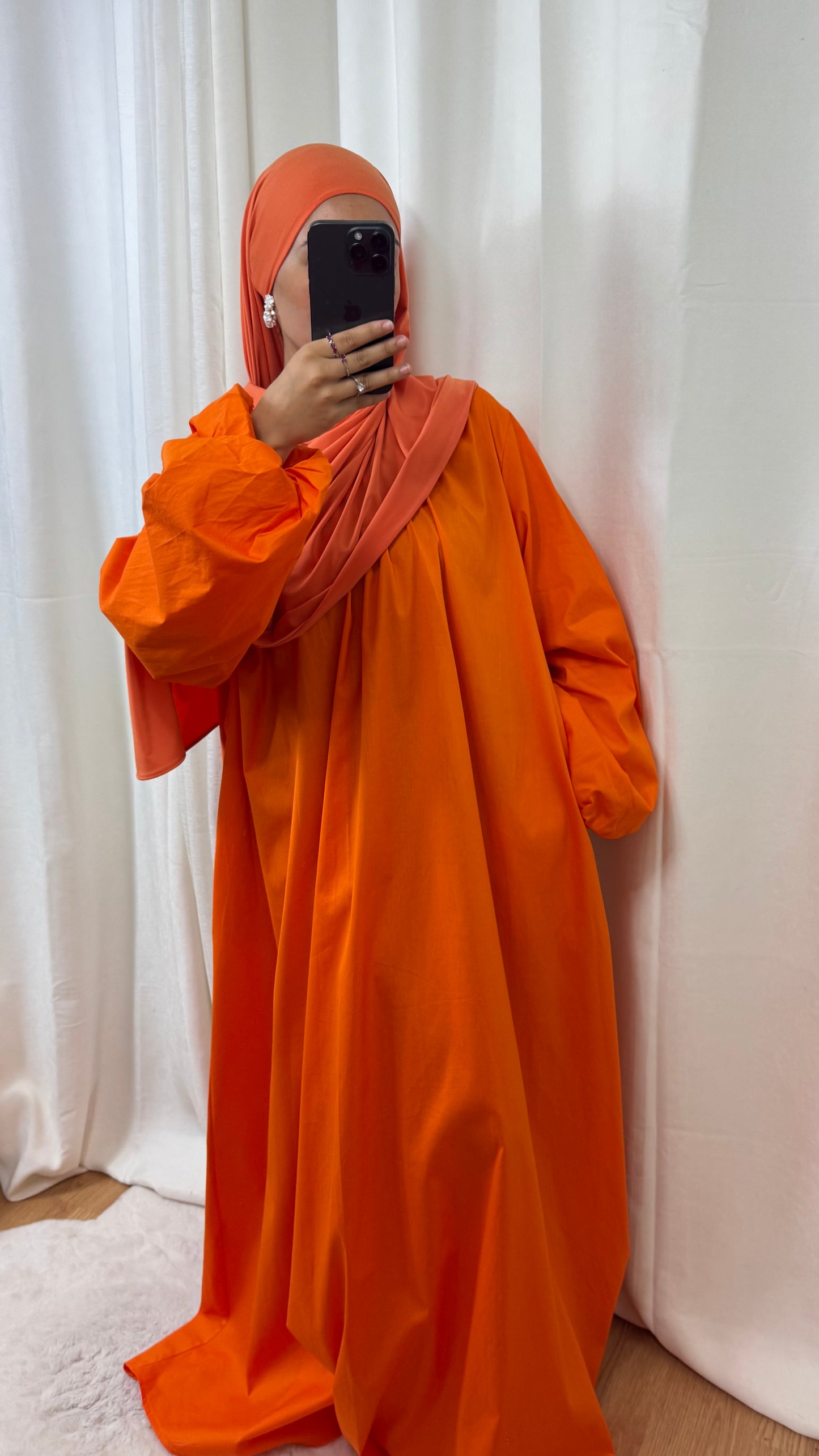 ROBE POPELINE - ORANGE