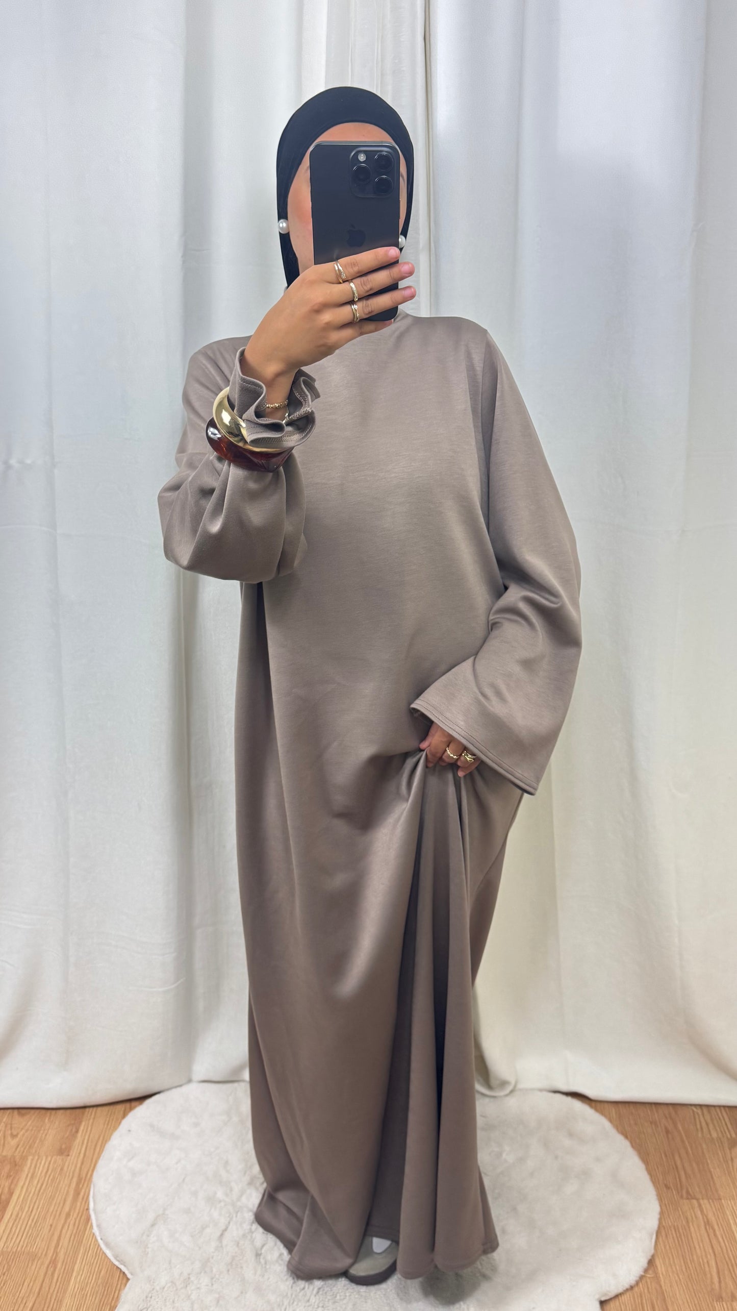 ABAYA HIVER - TAUPE