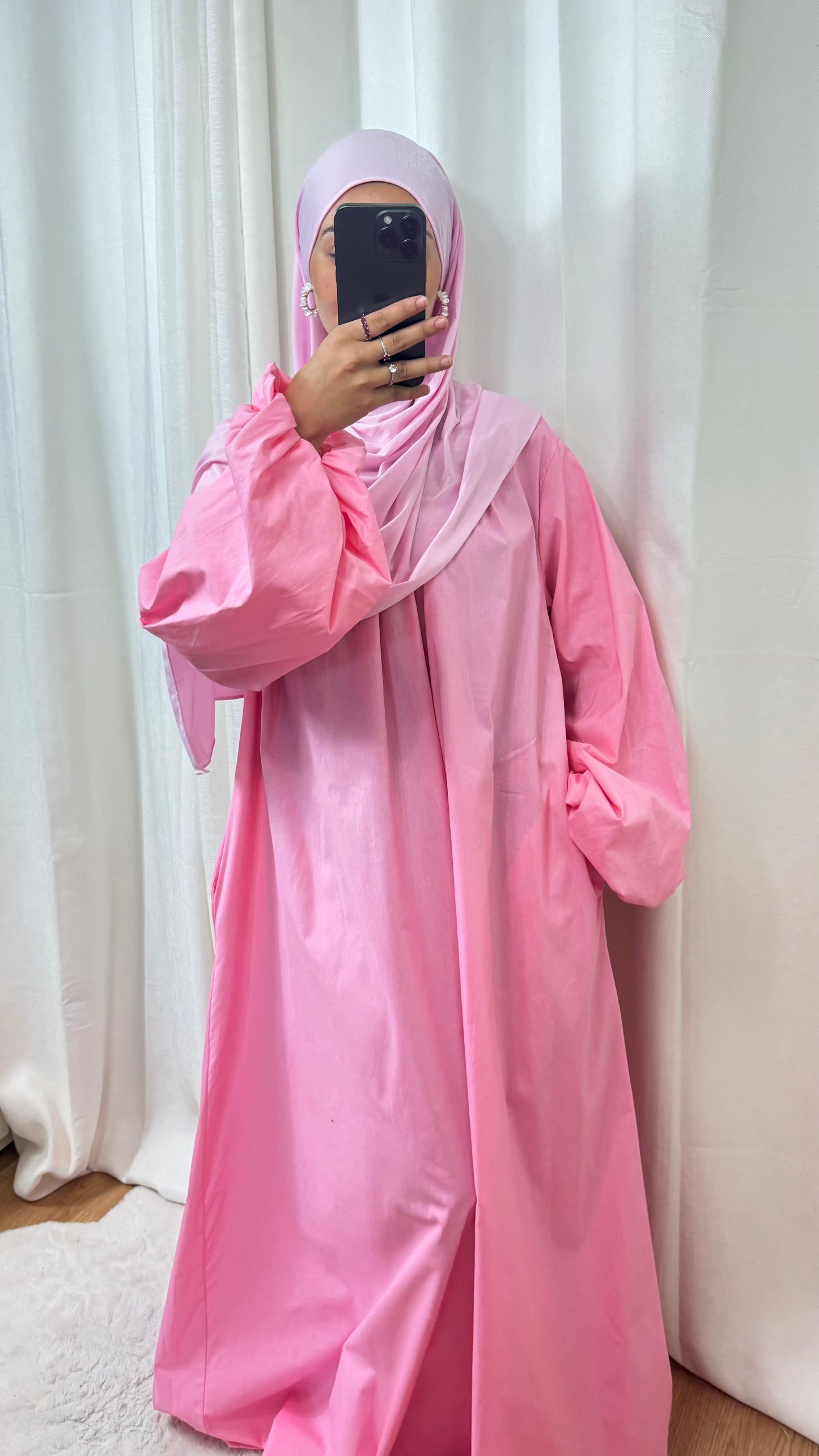 ROBE POPELINE - ROSE BONBON