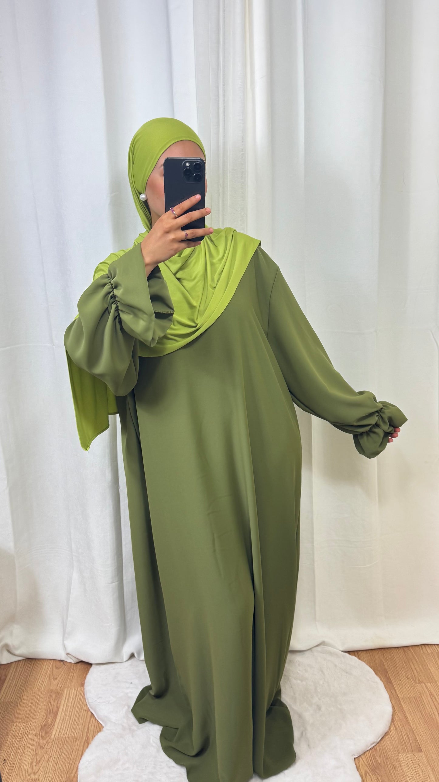 ABAYA ALBA - VERT OLIVE