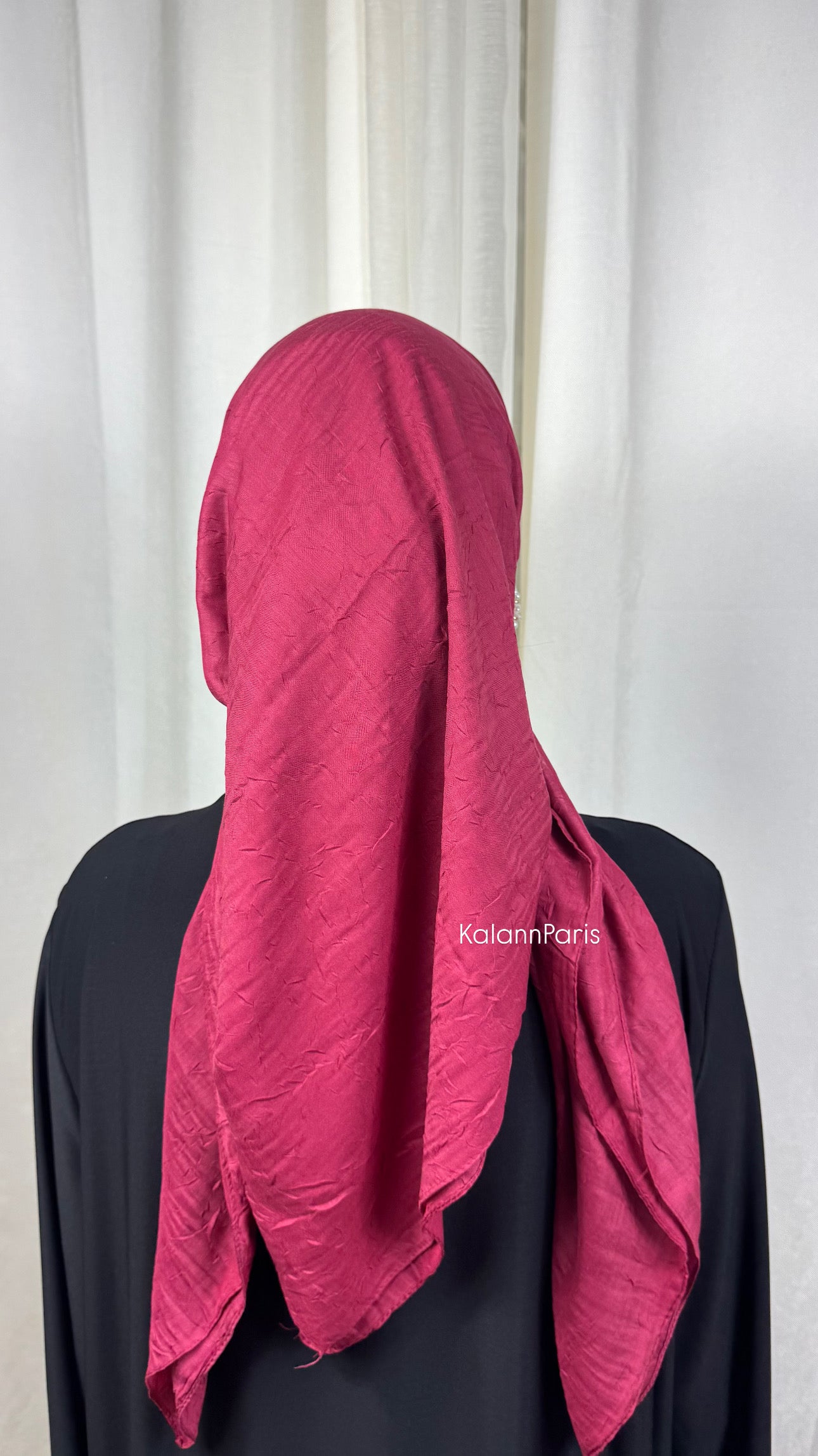 CARRÉ COTON BAMBOO - ROSE FUSHIA FONCÉ