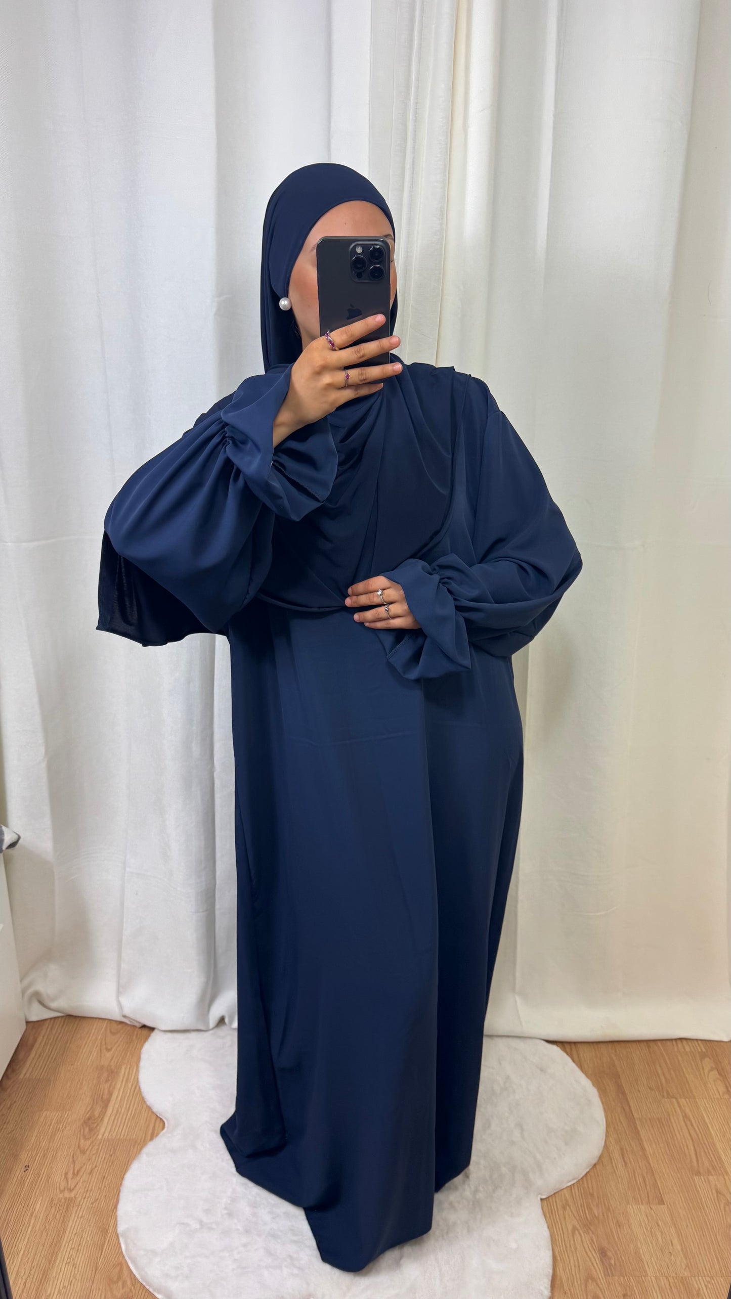 ABAYA ALBA - BLEU MARINE