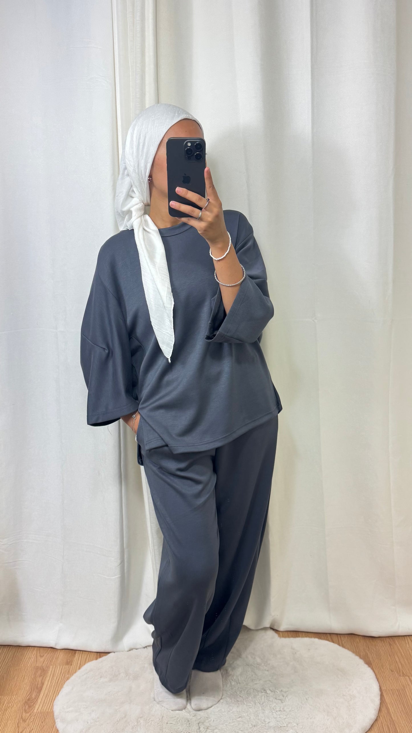 ENSEMBLE JOGGING OVERSIZE - GRIS ANTHRACITE