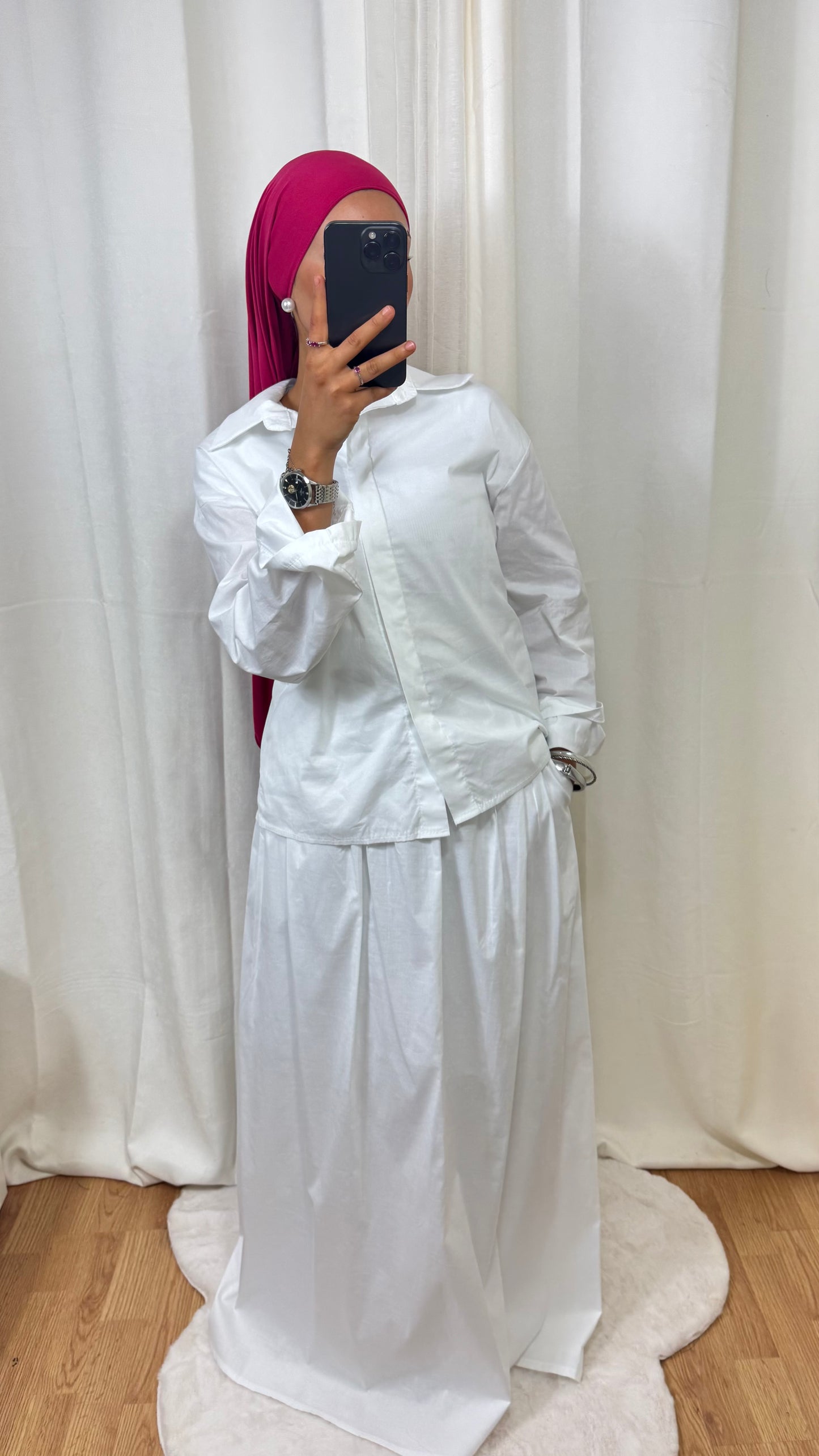 ENSEMBLE POPELINE - BLANC