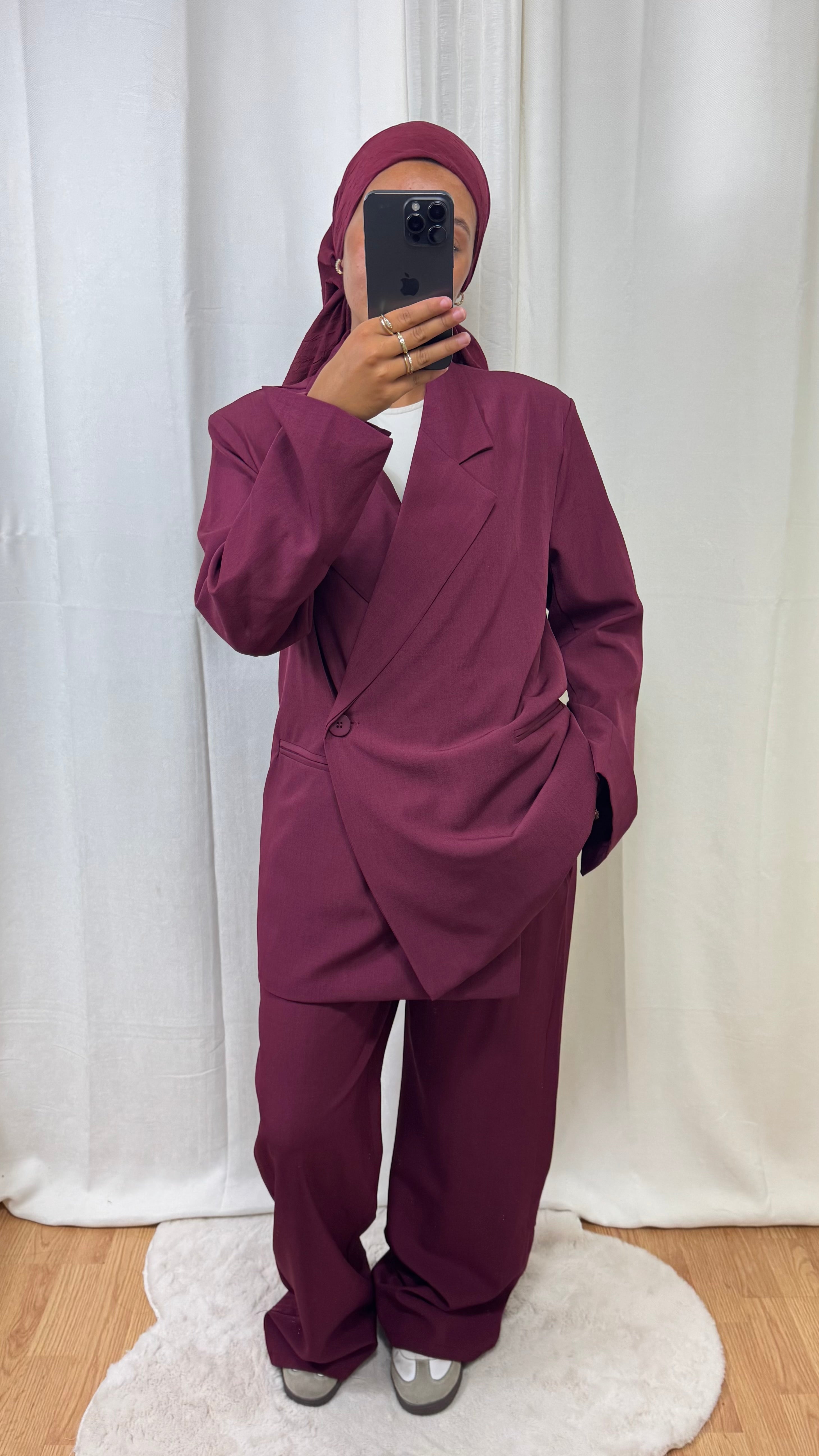 ENSEMBLE BLAZER - BORDEAUX