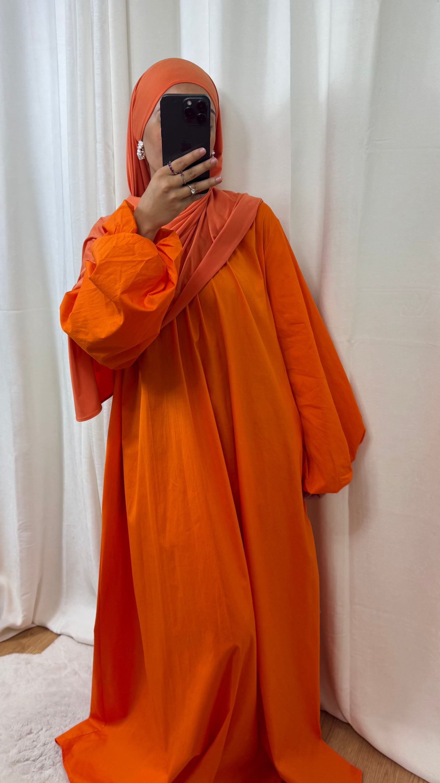 ROBE POPELINE - ORANGE