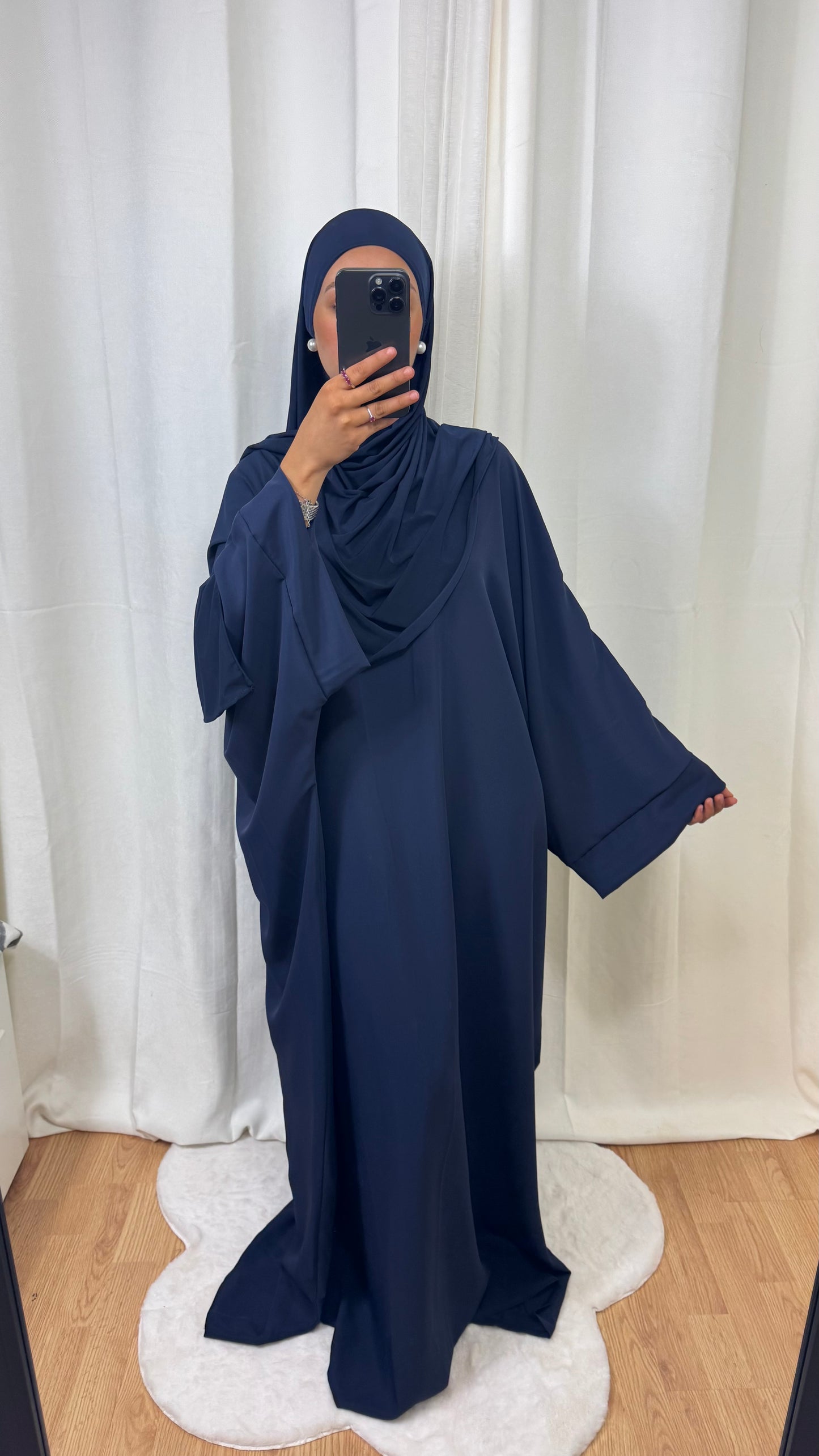 ABAYA SAOUDIENNE ELEGANCE - BLEU NUIT