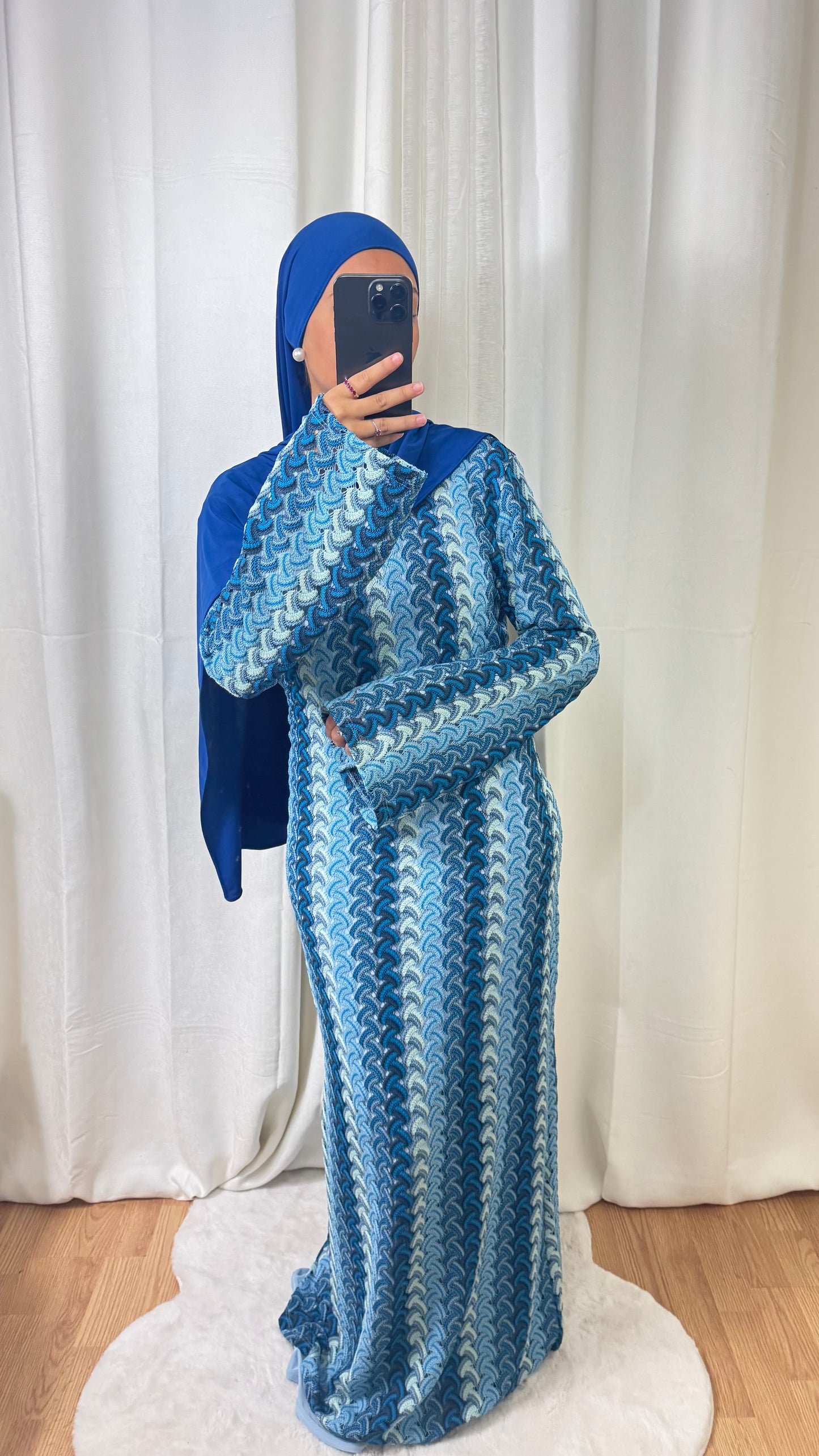 ROBE CROCHET - VAGUE BLEU