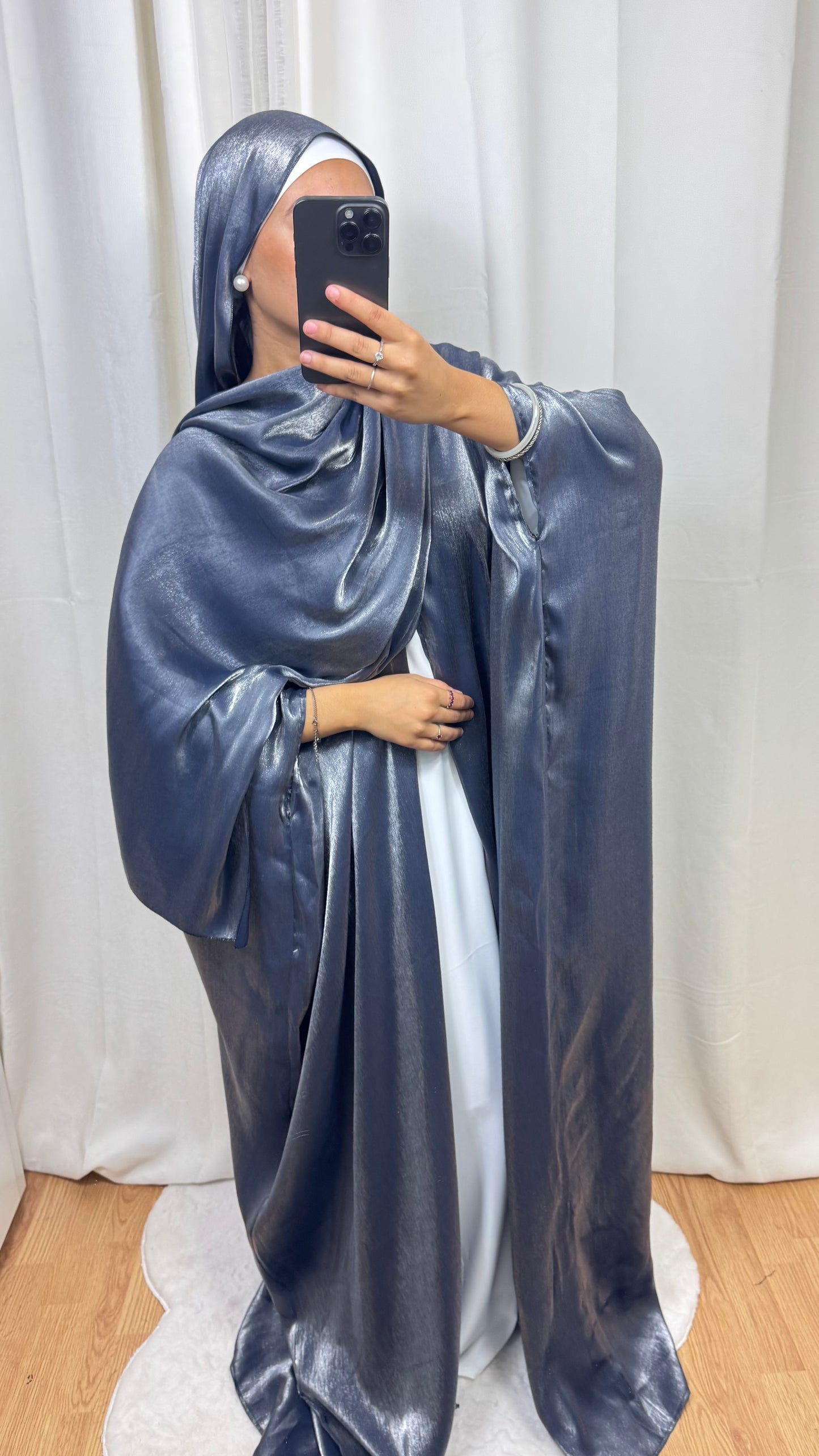 ENSEMBLE KHALEEJI ORGANZA - BLEU MARINE