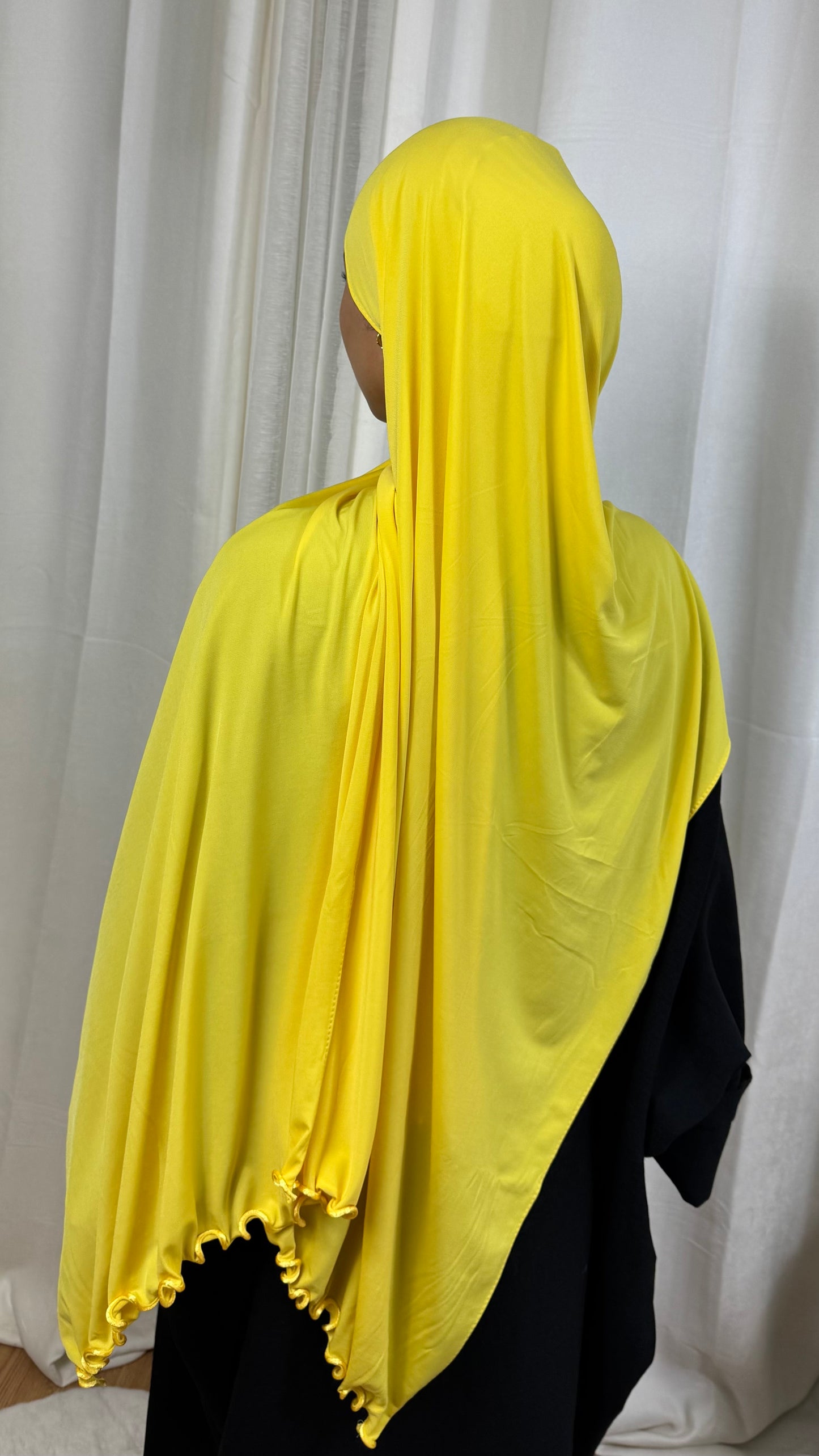 JERSEY PREMIUM BOUCLE SATIN - JAUNE