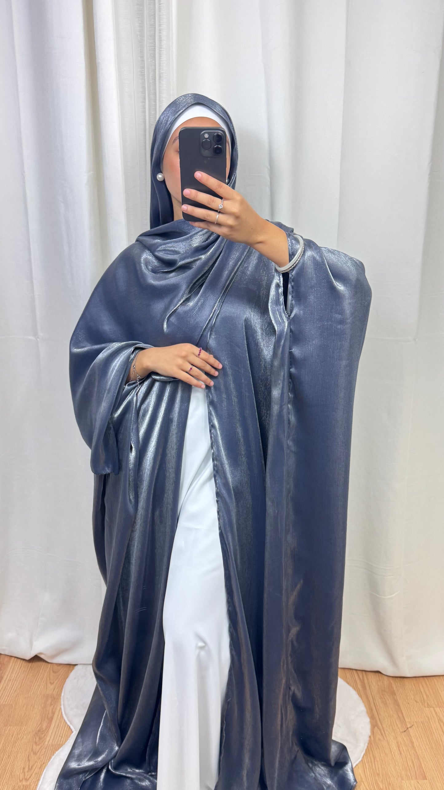 ENSEMBLE KHALEEJI ORGANZA - BLEU MARINE