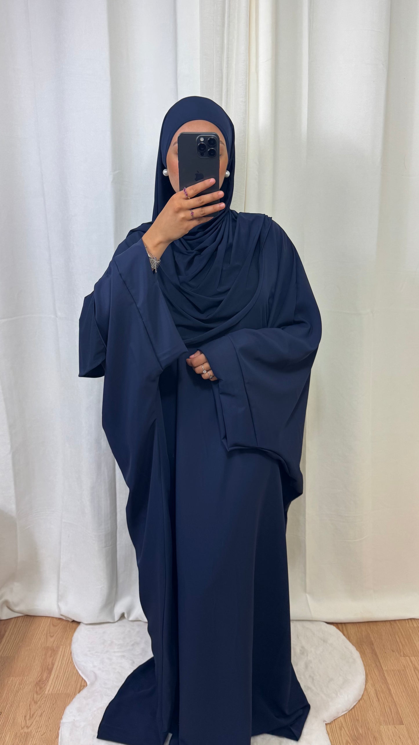 ABAYA SAOUDIENNE ELEGANCE - BLEU NUIT