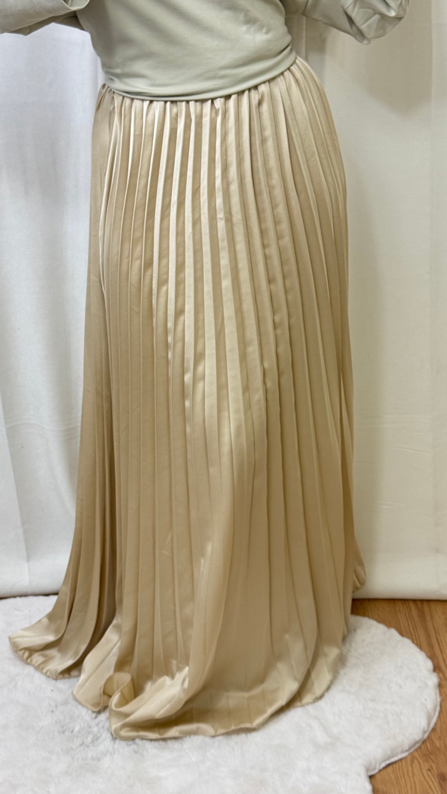 JUPE SATINÉE LAYAA - BEIGE