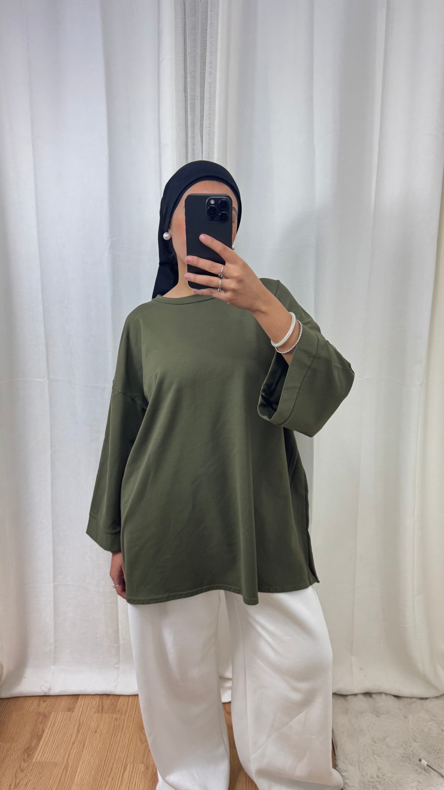 T-SHIRT MANCHE LONGUE KAKI