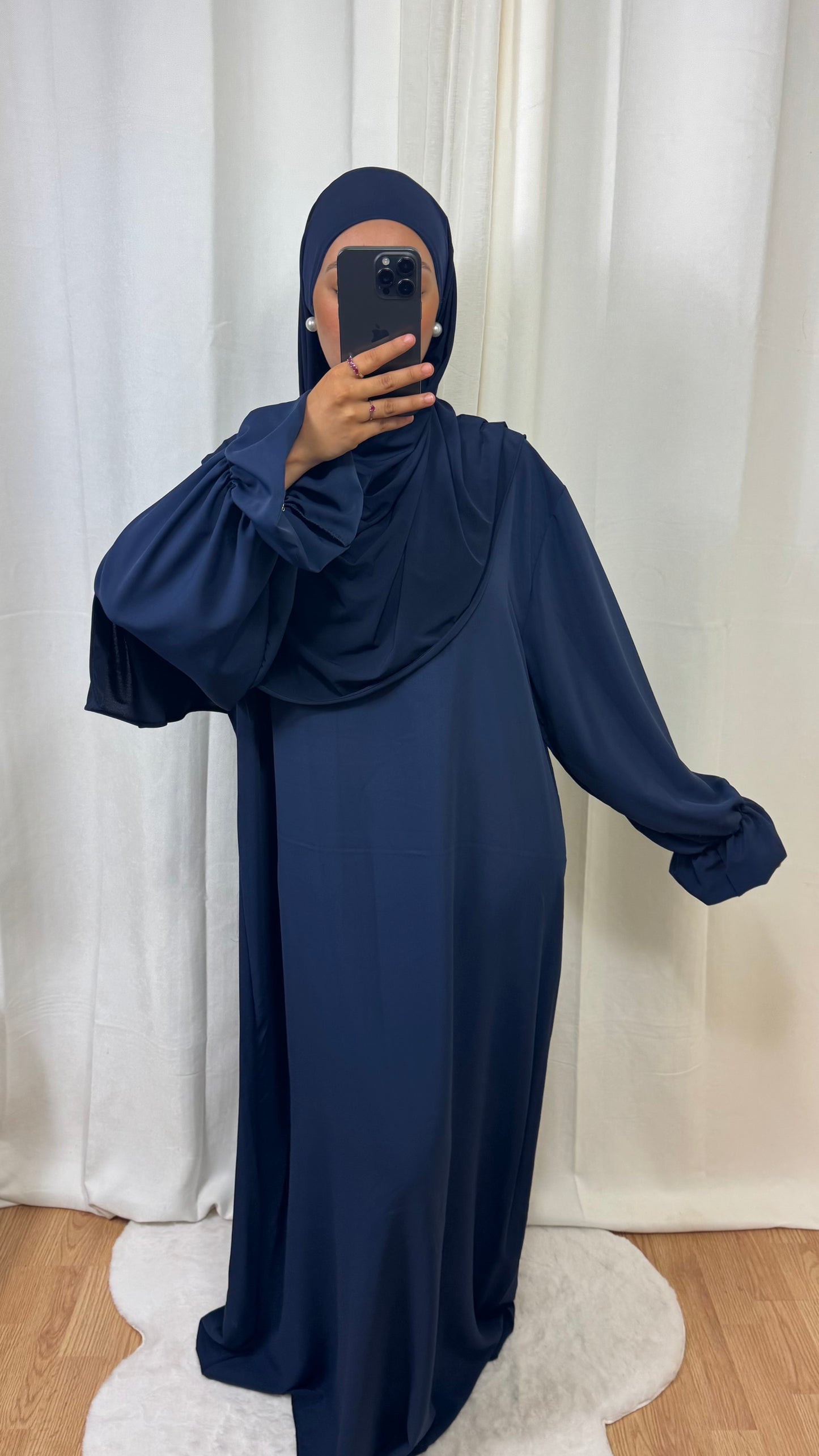 ABAYA ALBA - BLEU MARINE