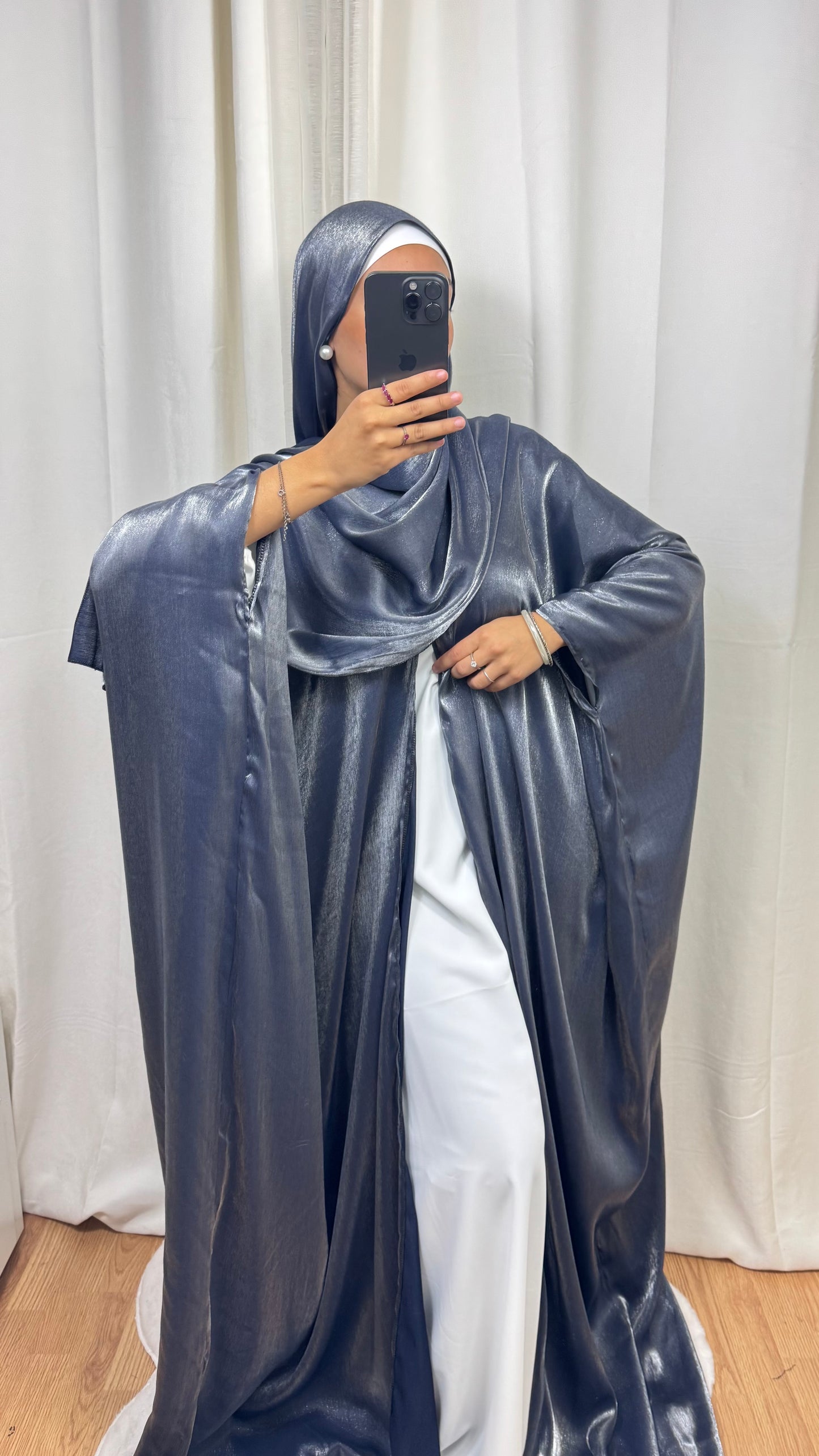 ENSEMBLE KHALEEJI ORGANZA - BLEU MARINE