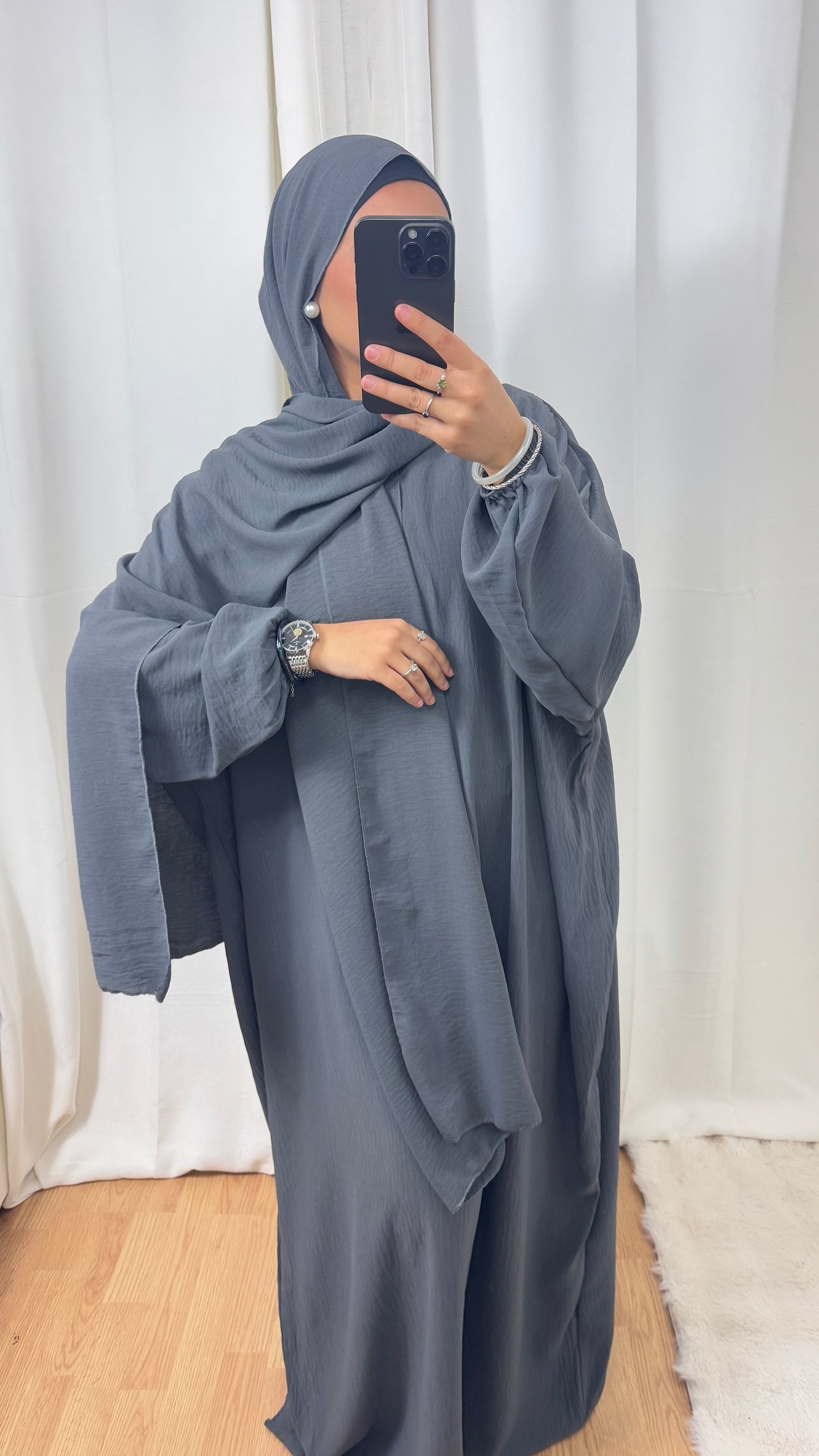 ABAYA VOILE INTÉGRÉ JAZZ - GRIS