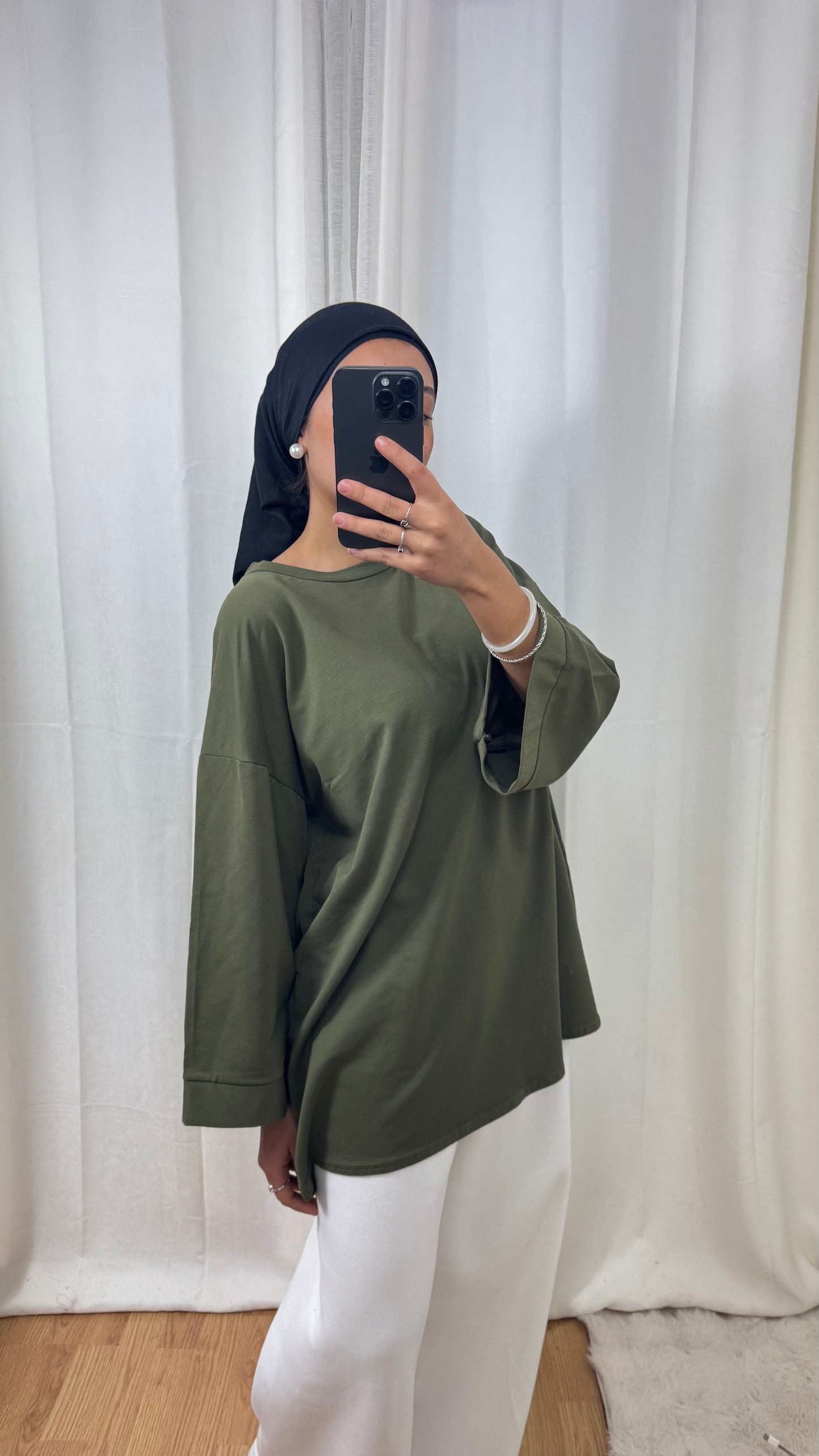 T-SHIRT MANCHE LONGUE KAKI