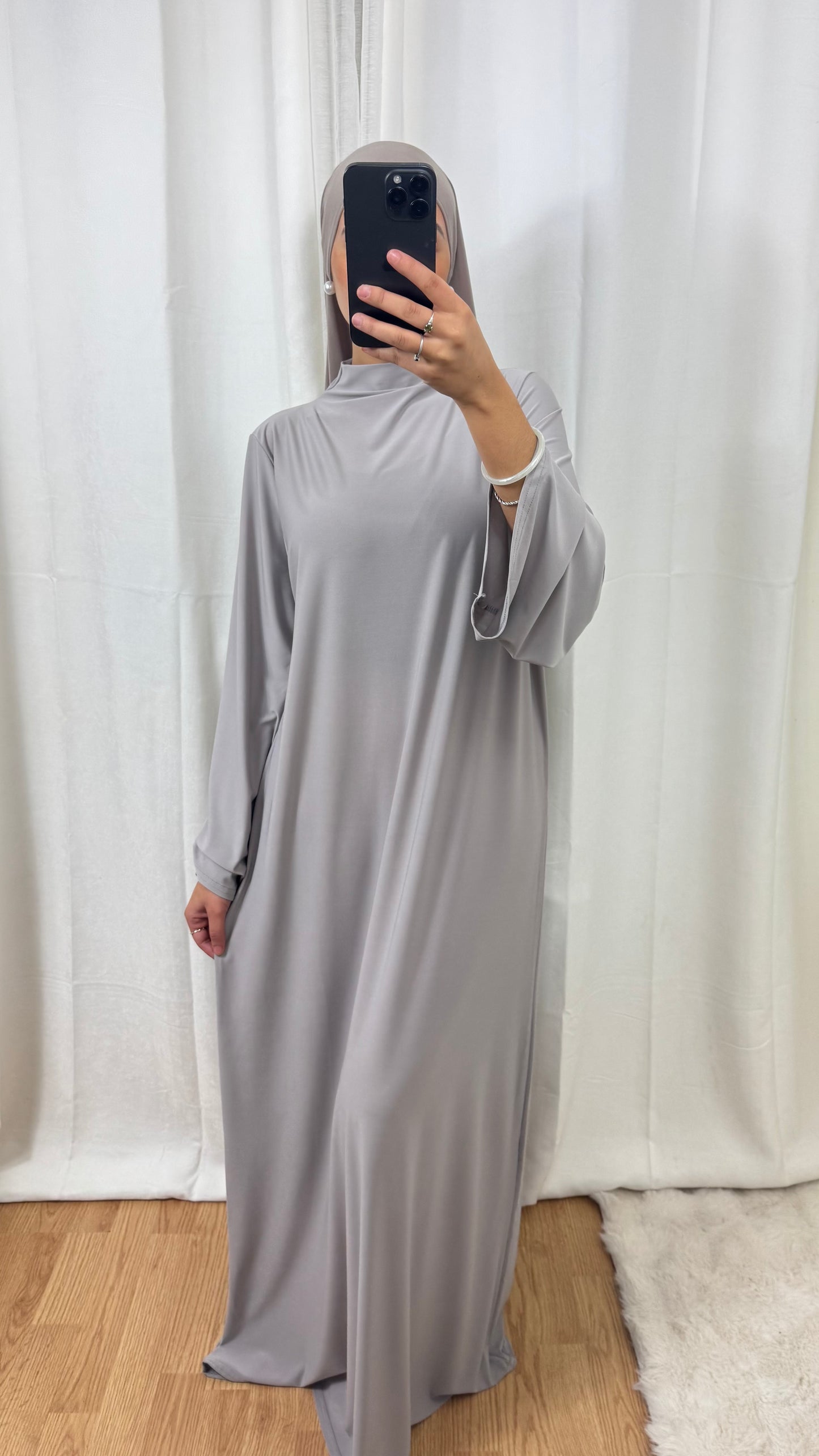 ABAYA JERSEY PREMIUM DE LUXE - BABY GRIS