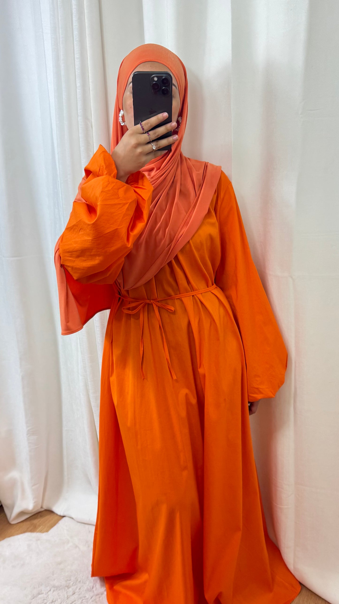 ROBE POPELINE - ORANGE