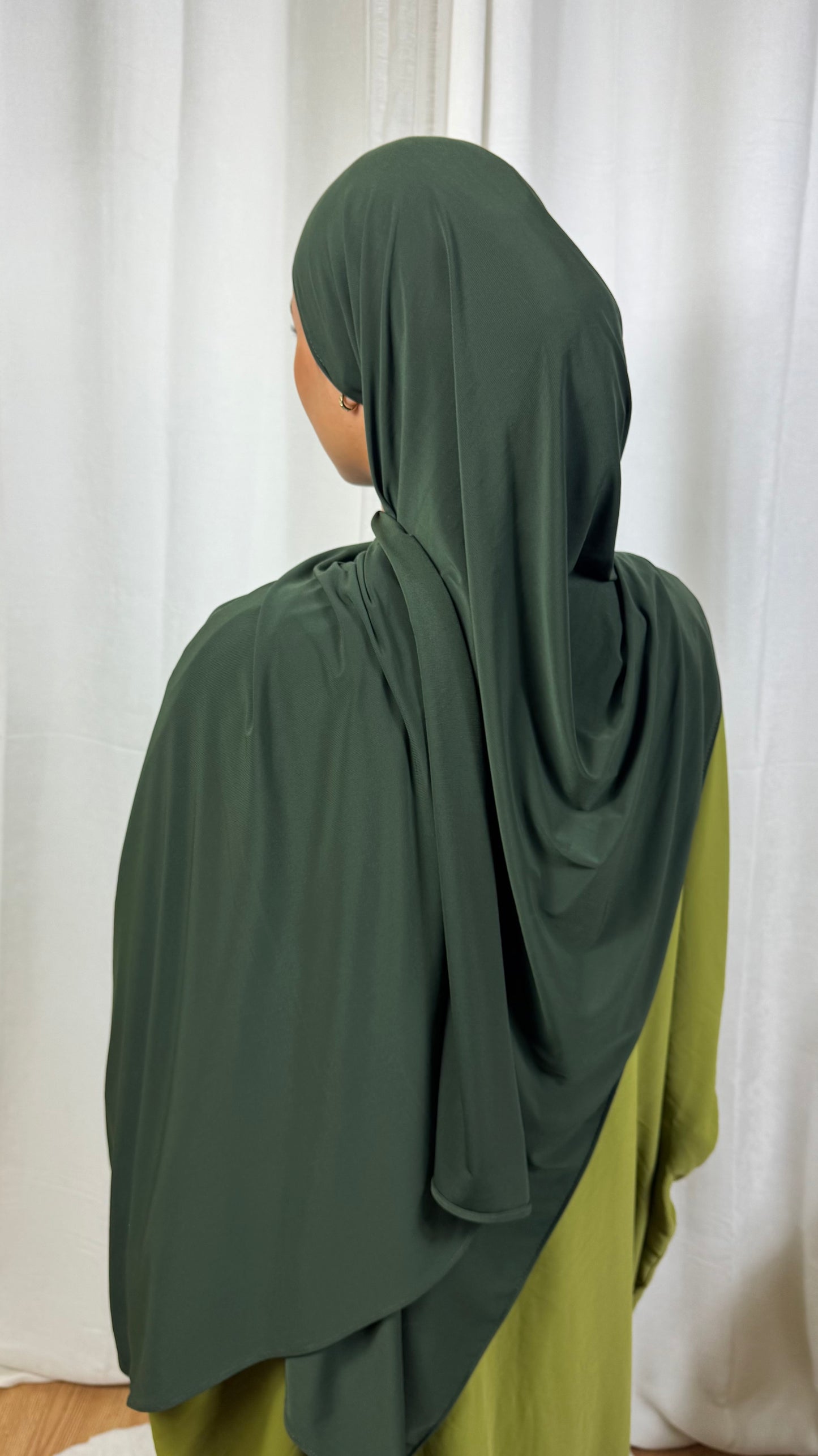 HIJAB JERSEY PREMIUM - VERT BOUTEILLE