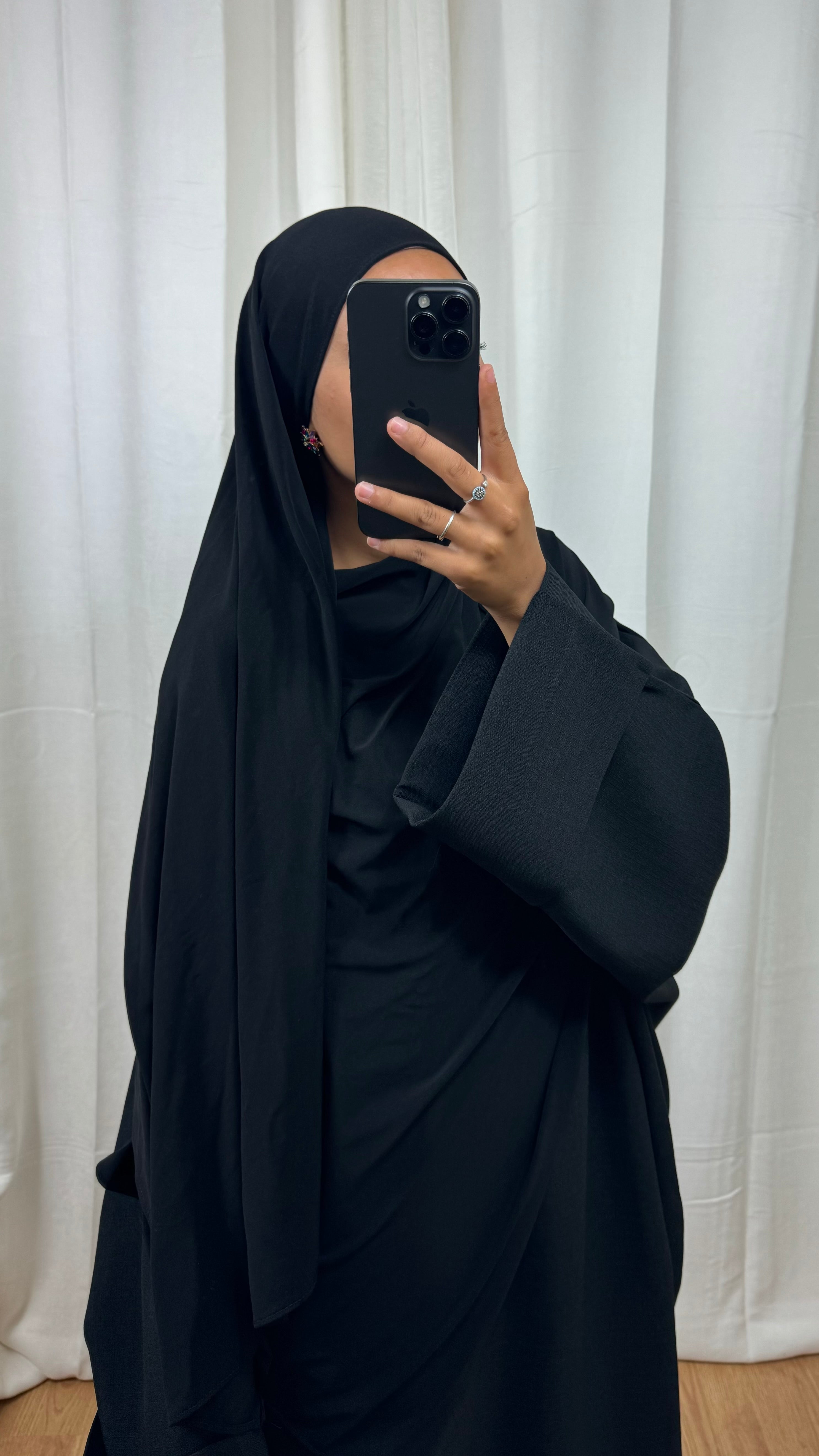 HIJAB JERSEY PREMIUM - NOIR