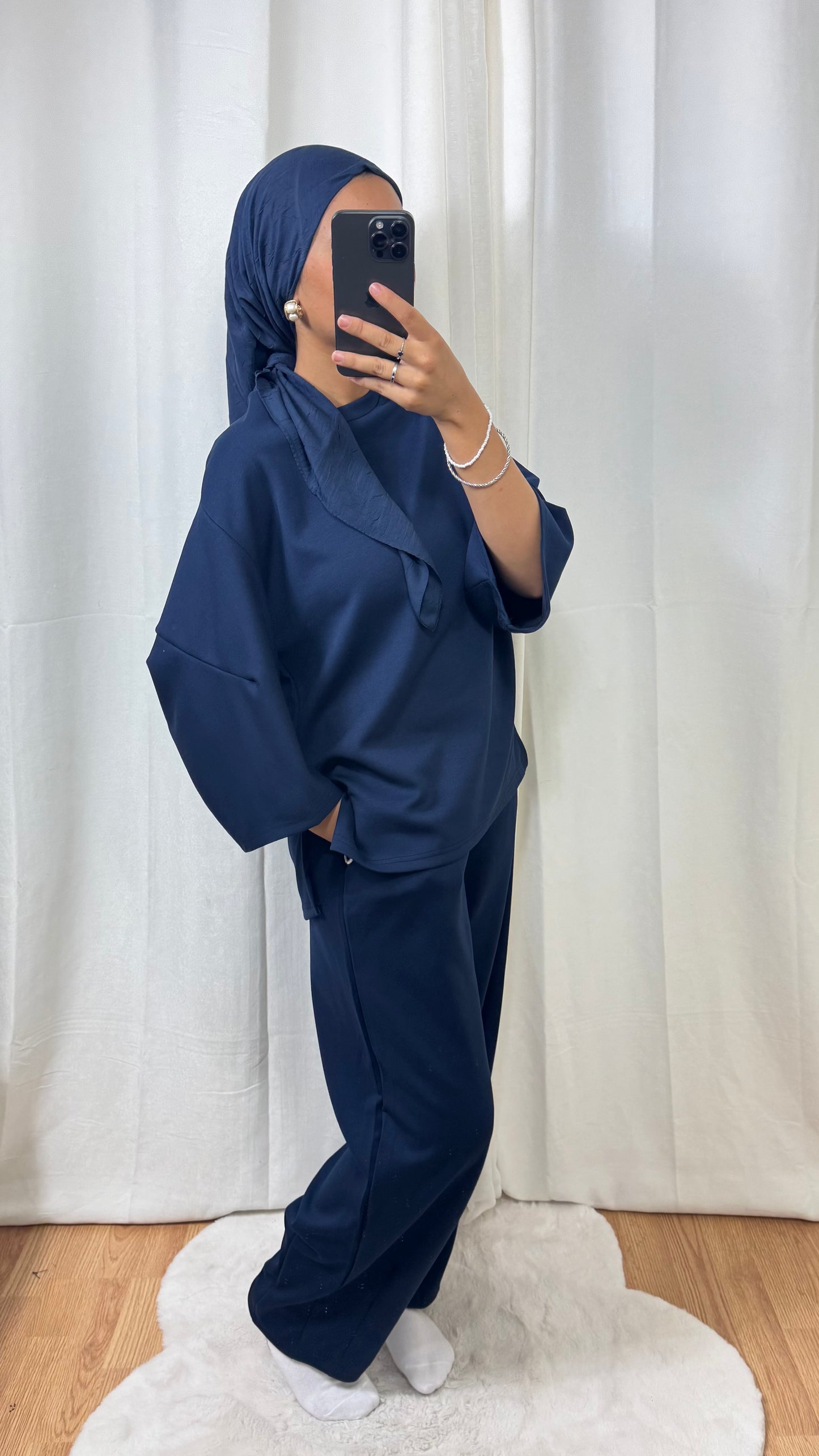 ENSEMBLE JOGGING OVERSIZE - BLEU MARINE