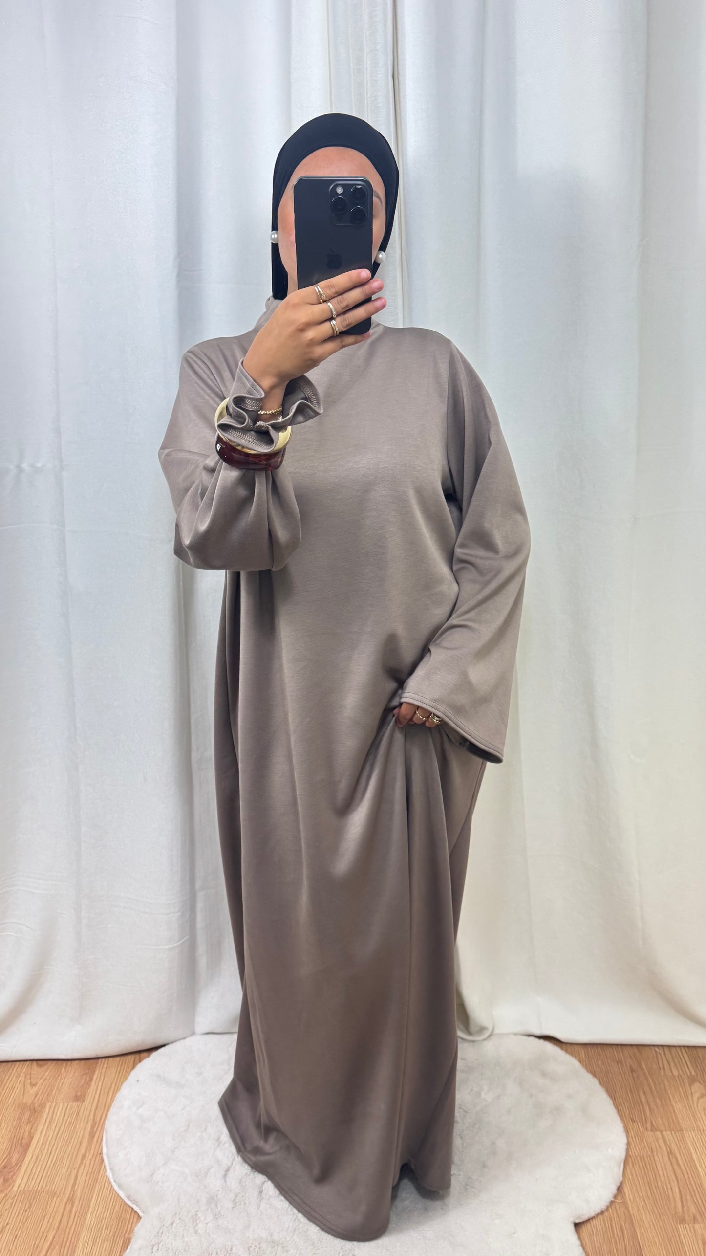 ABAYA HIVER - TAUPE