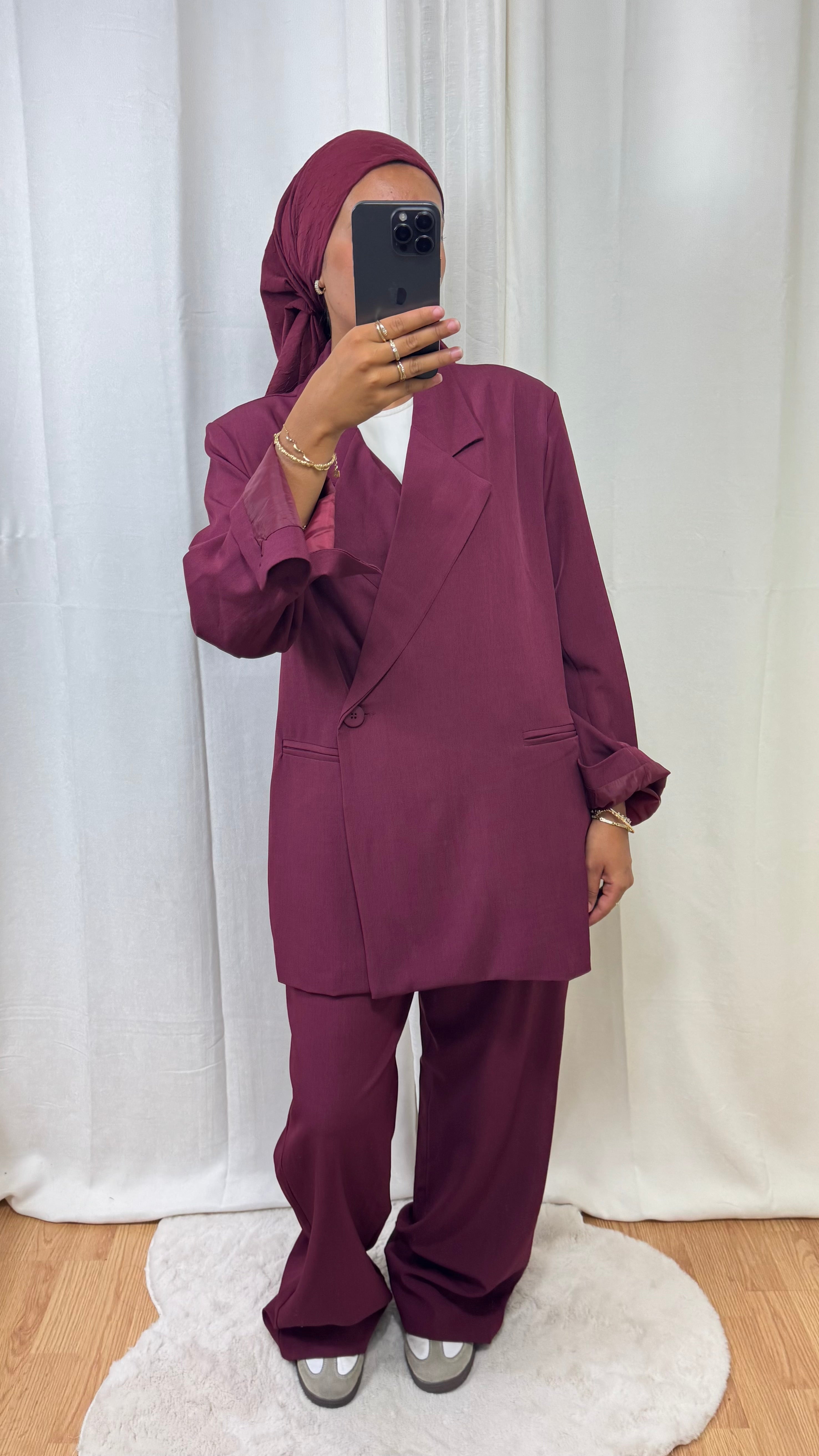 ENSEMBLE BLAZER - BORDEAUX