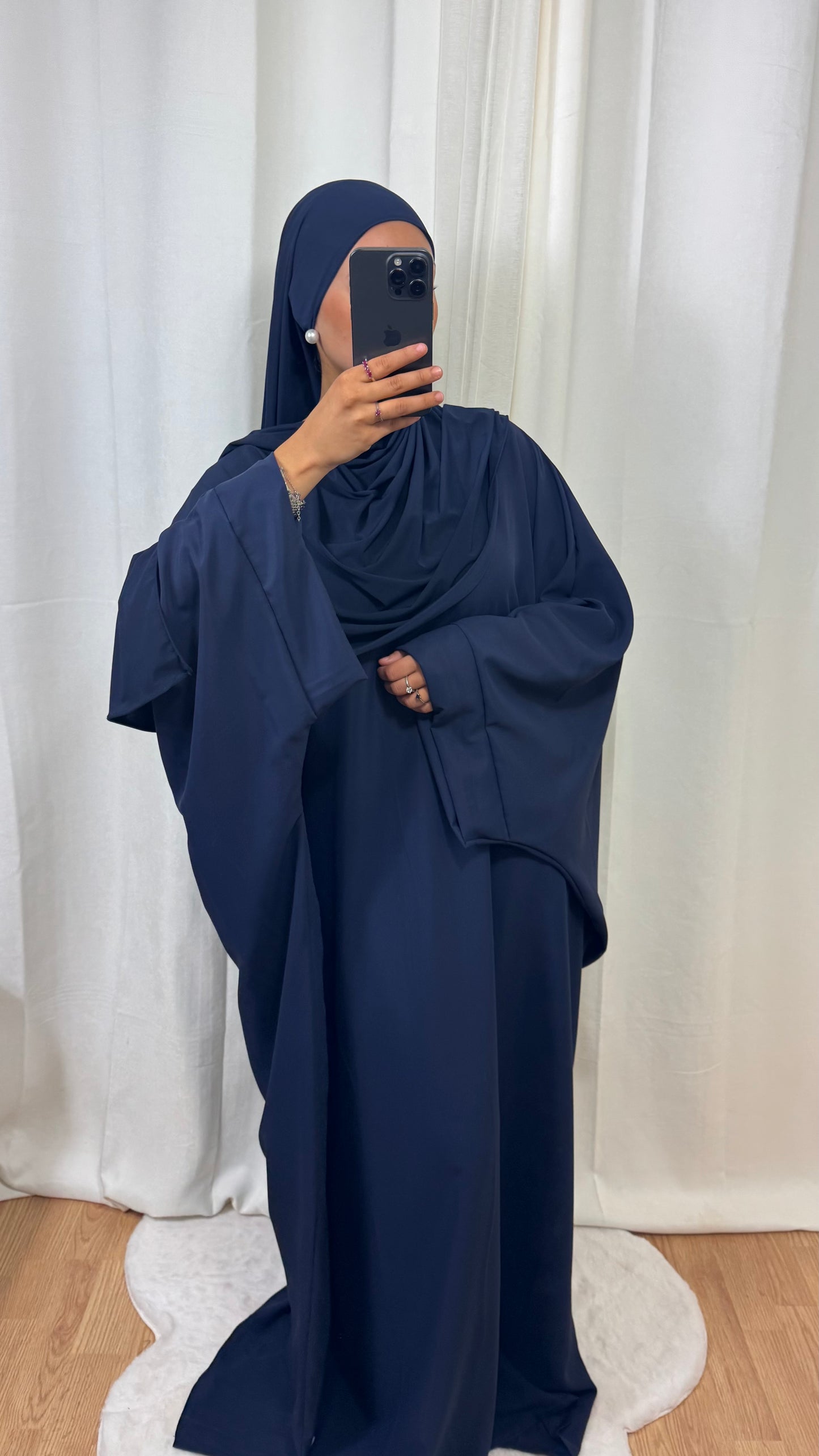 ABAYA SAOUDIENNE ELEGANCE - BLEU NUIT