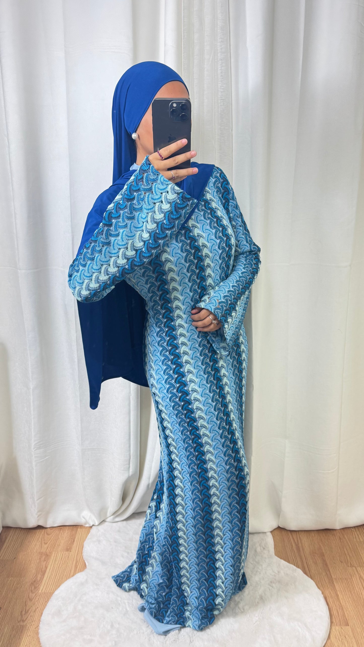 ROBE CROCHET - VAGUE BLEU