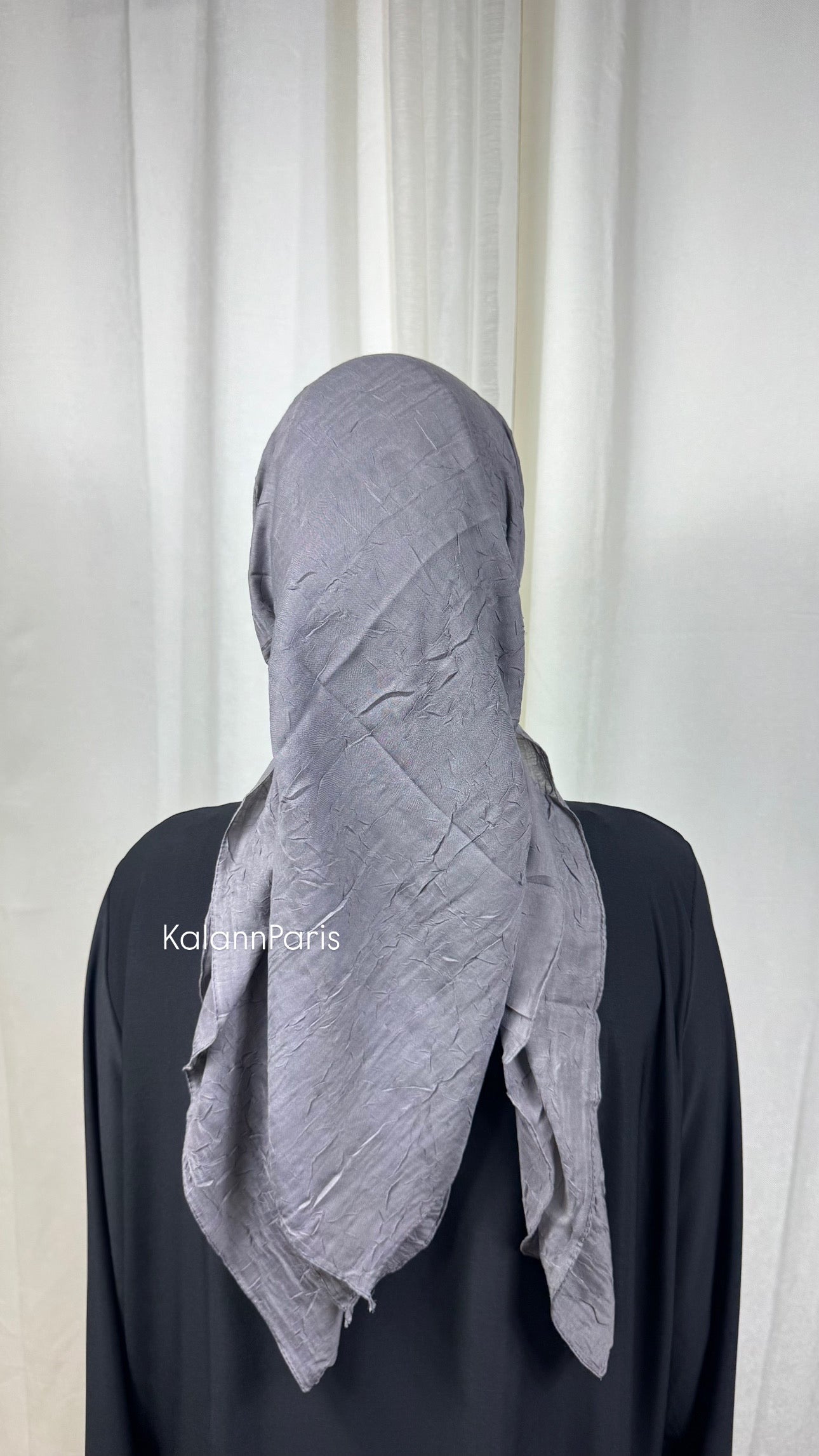 CARRÉ COTON BAMBOO - GRIS ANTHRACITE