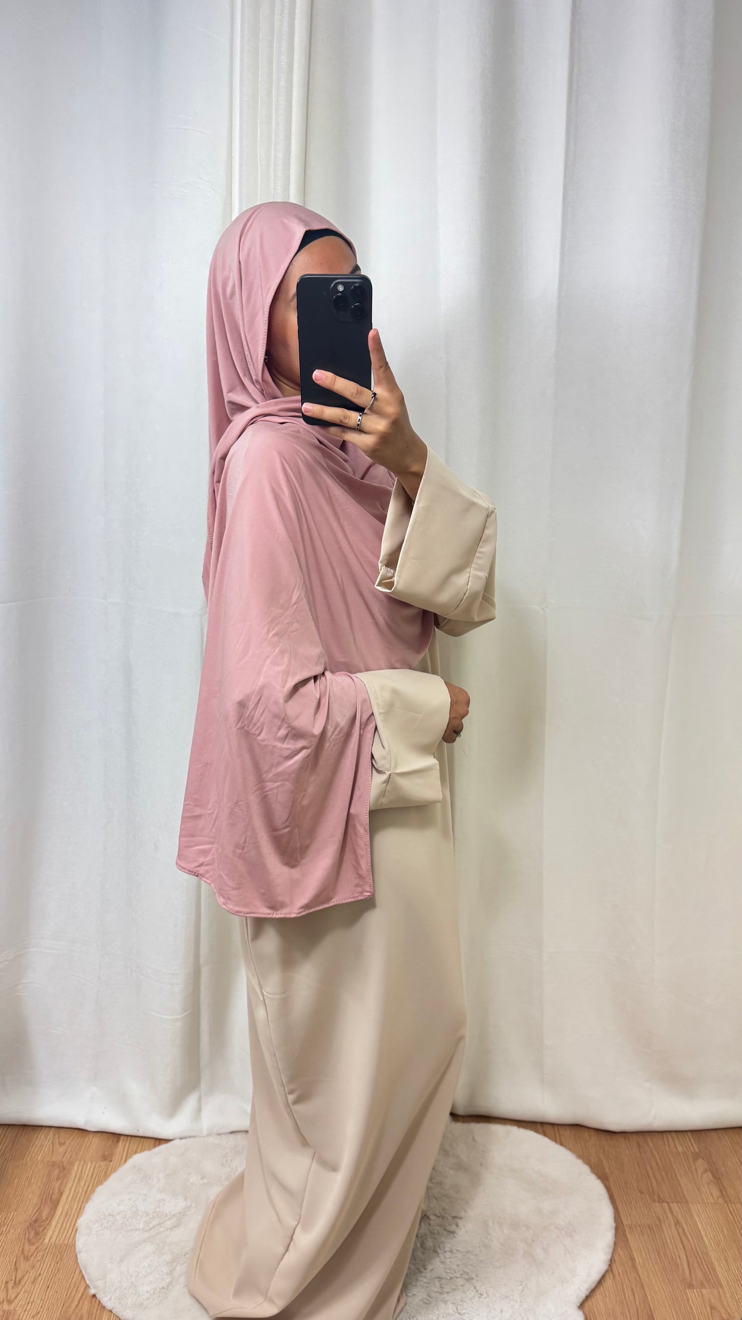 HIJAB JERSEY PREMIUM - ROSE