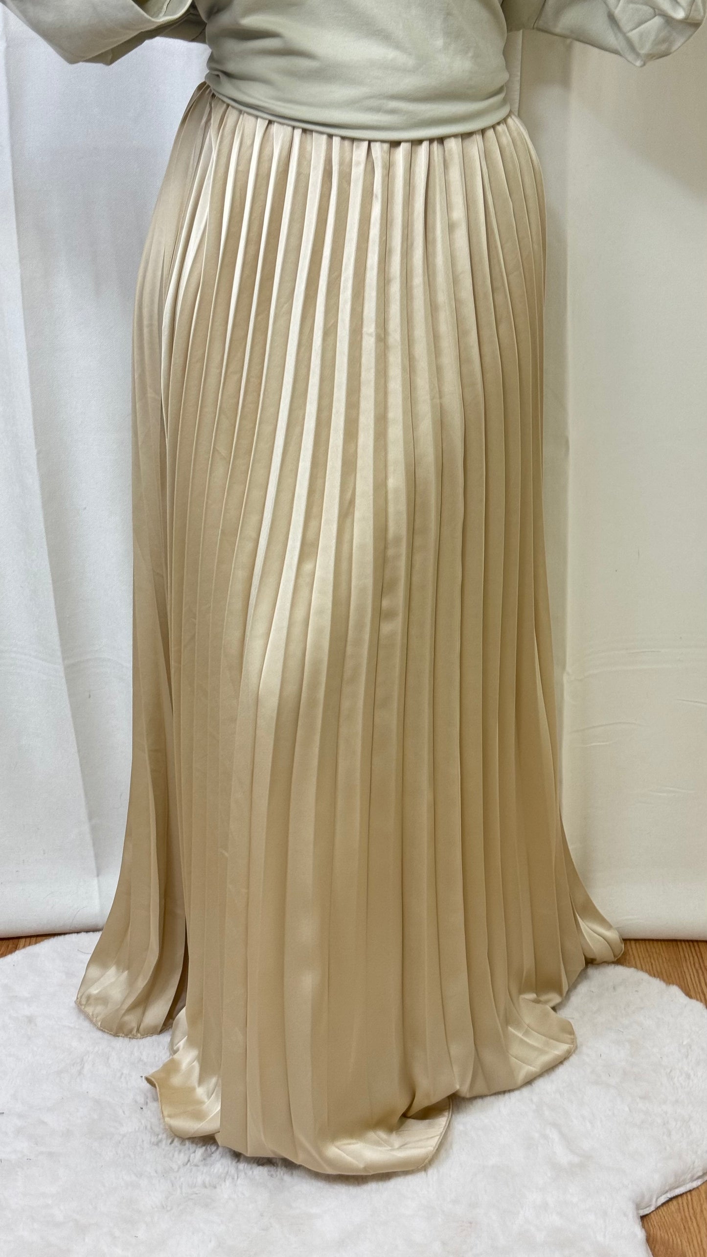 JUPE SATINÉE LAYAA - BEIGE