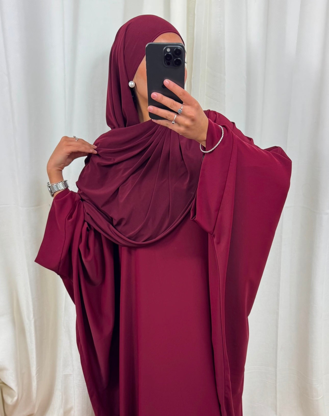 HIJAB JERSEY PREMIUM  - BORDEAUX
