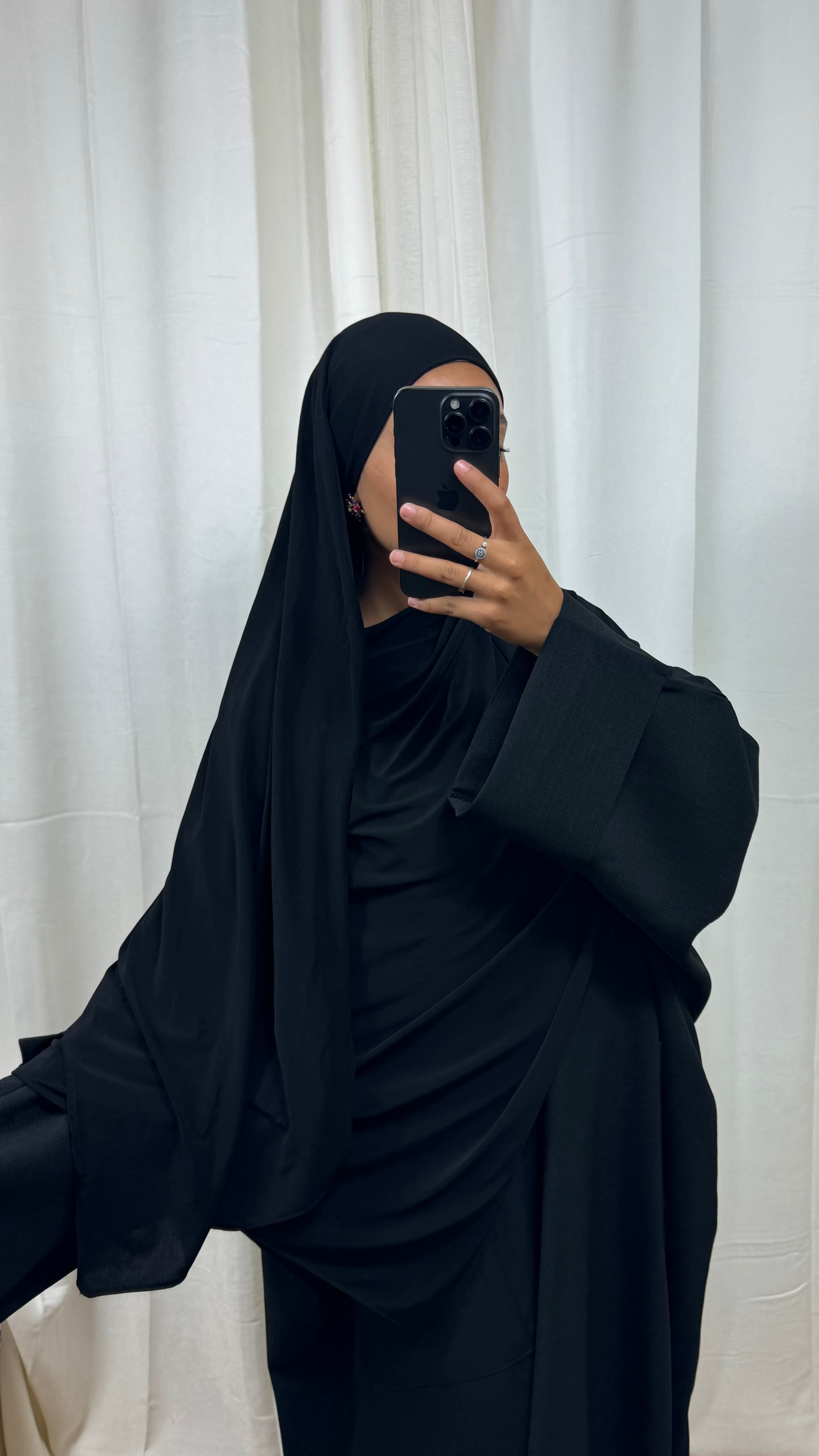 HIJAB JERSEY PREMIUM - NOIR