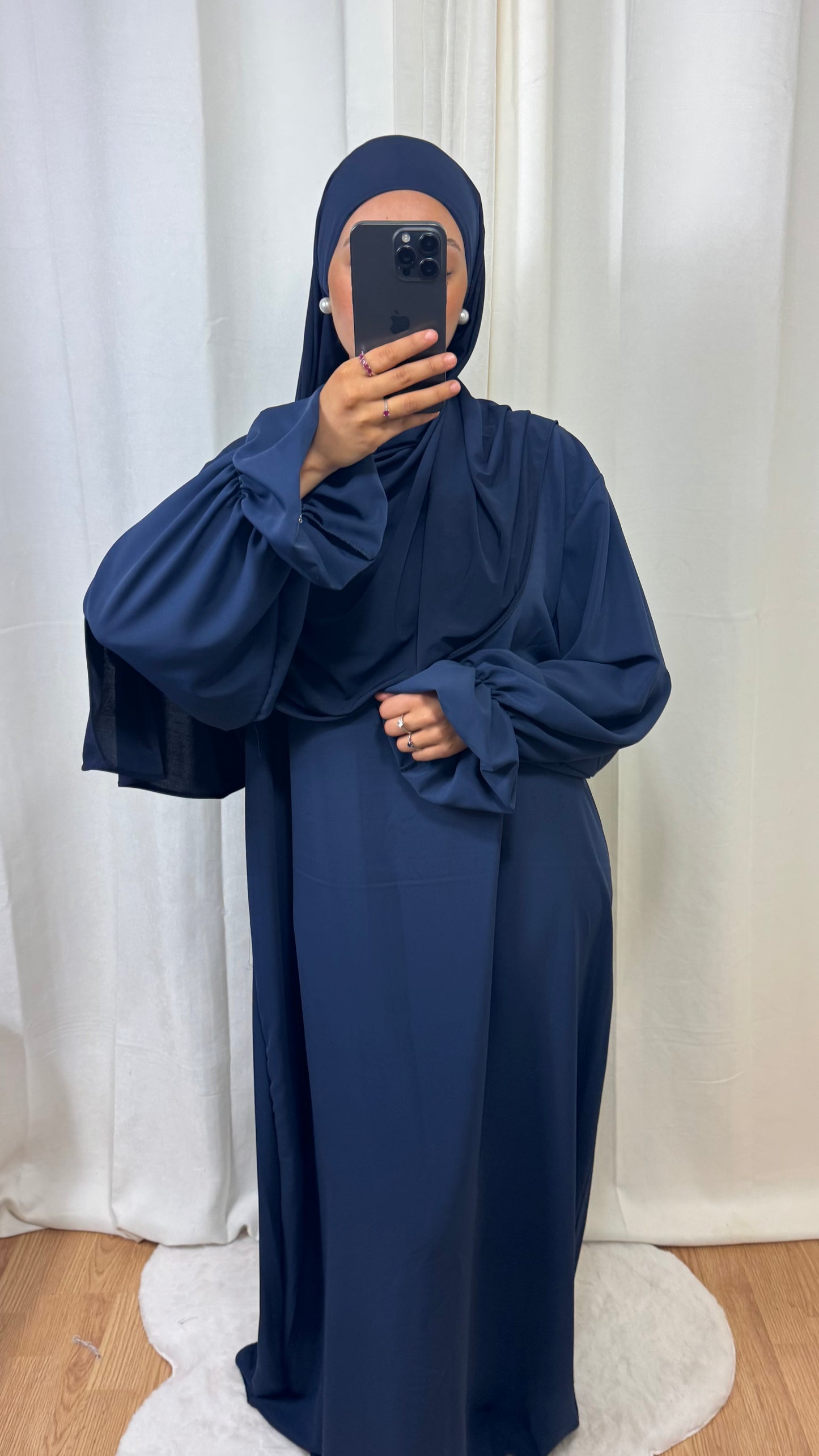 ABAYA ALBA - BLEU MARINE