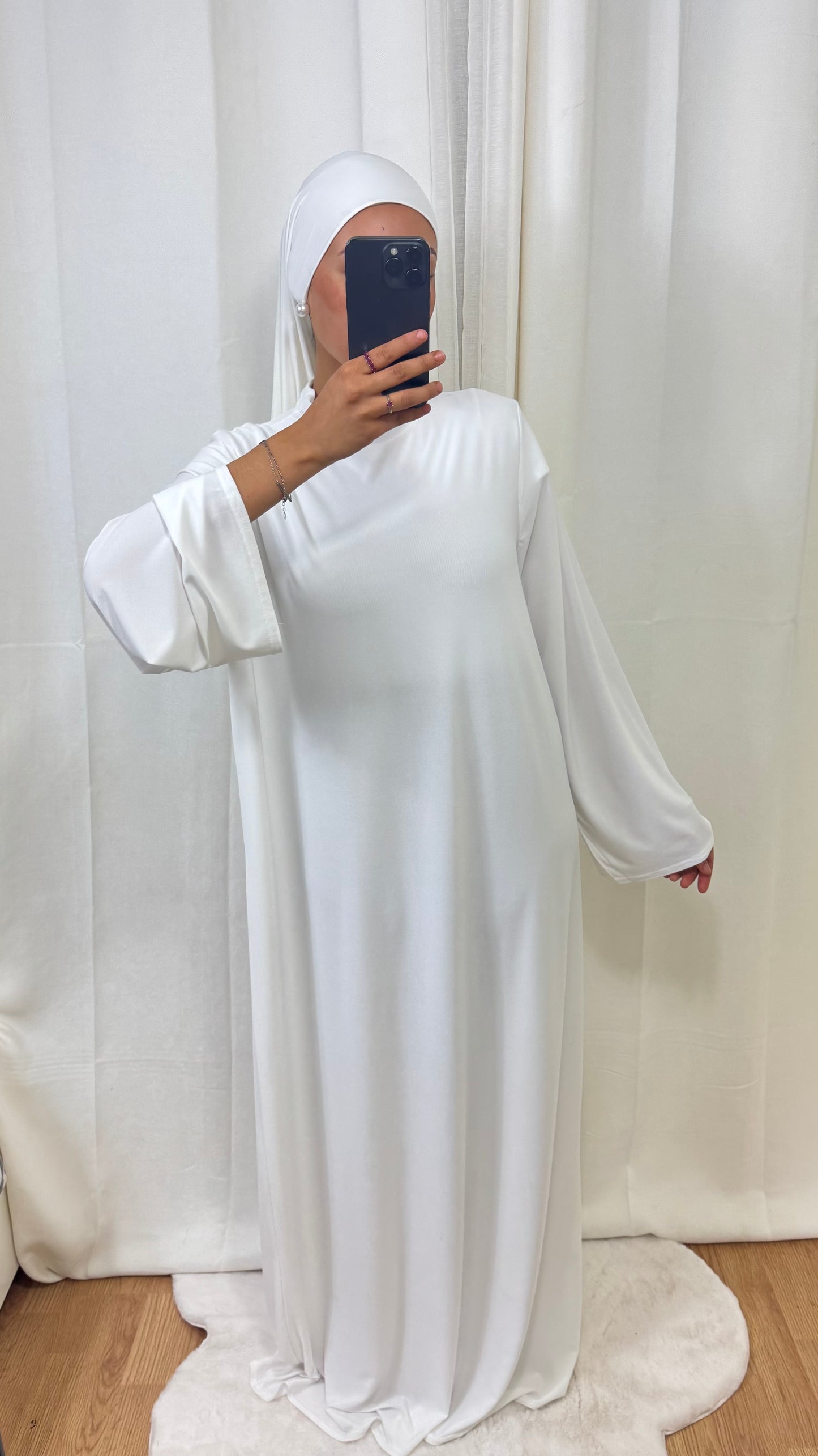 ABAYA JERSEY PREMIUM DE LUXE - BLANCHE