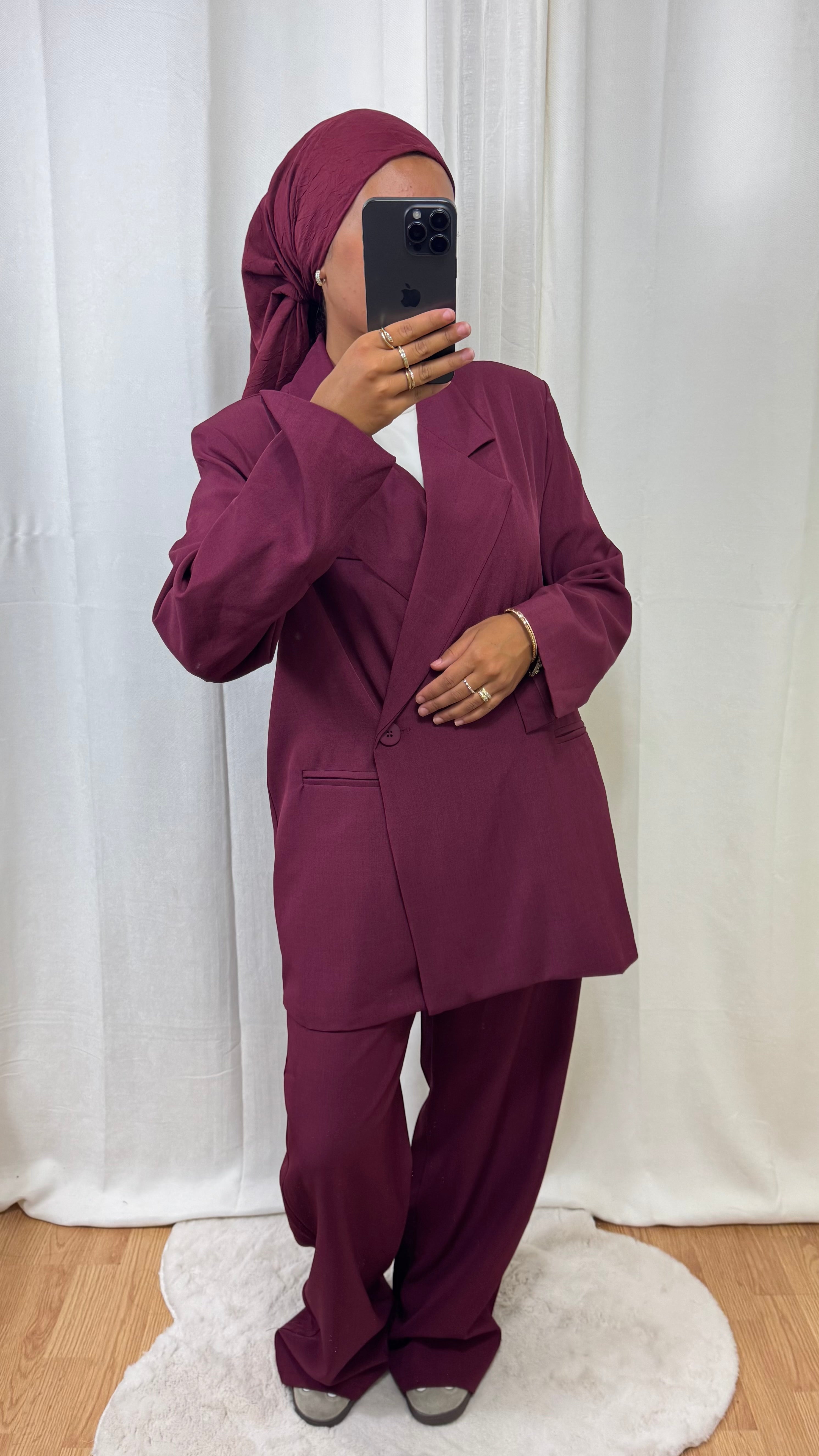 ENSEMBLE BLAZER - BORDEAUX