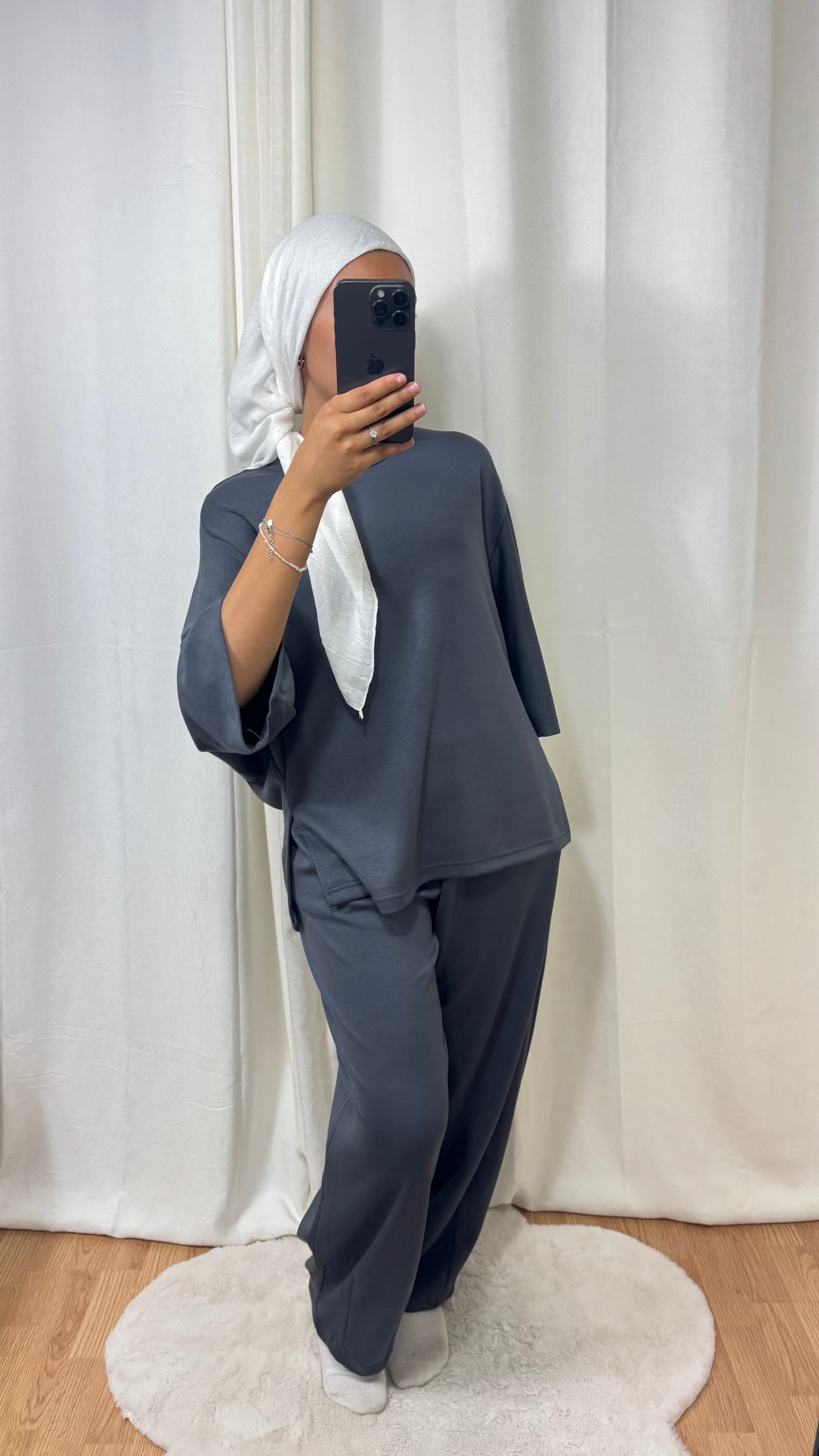 ENSEMBLE JOGGING OVERSIZE - GRIS ANTHRACITE