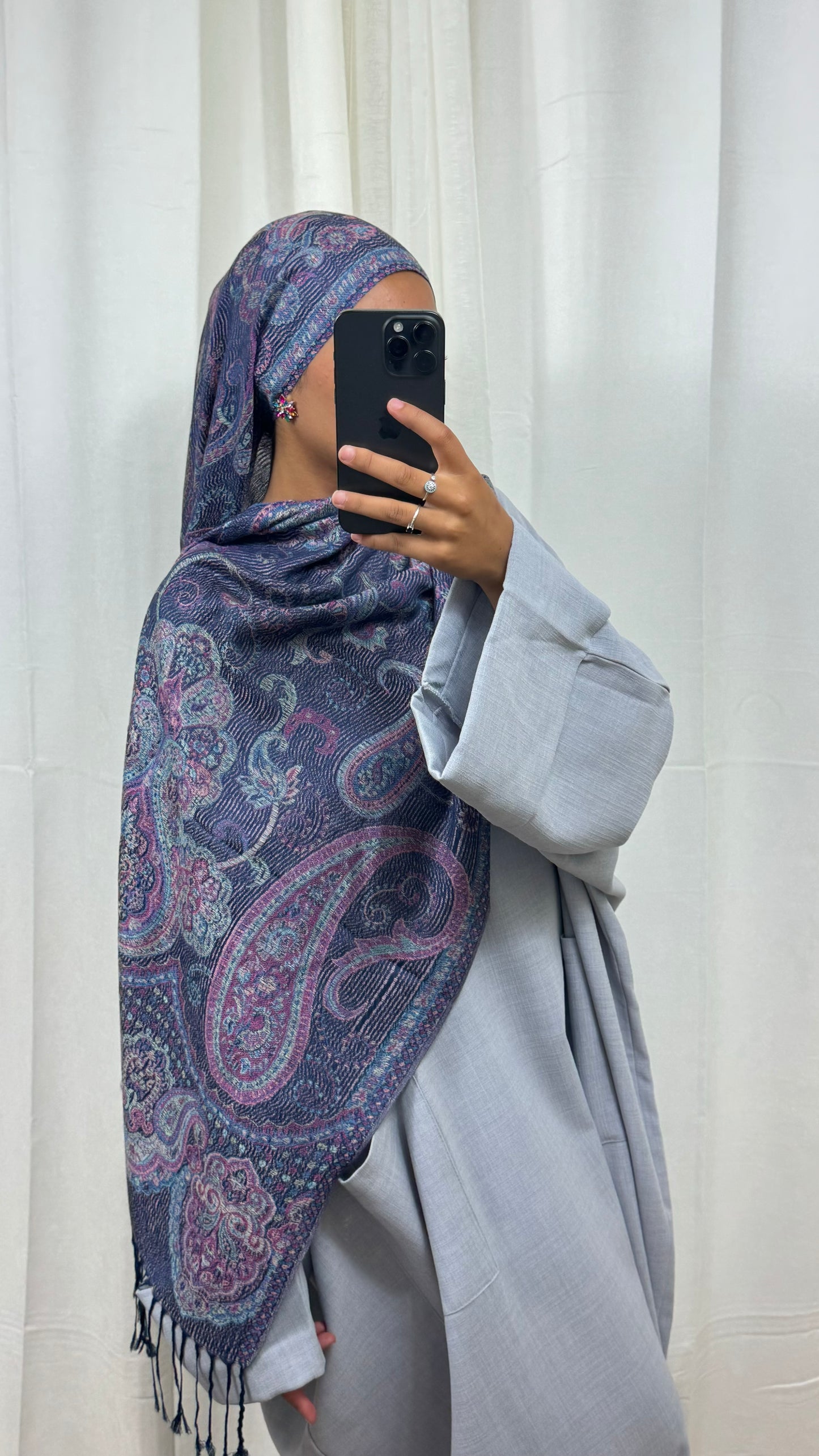 PASHMINA - NOALIE - VIOLET GRIS