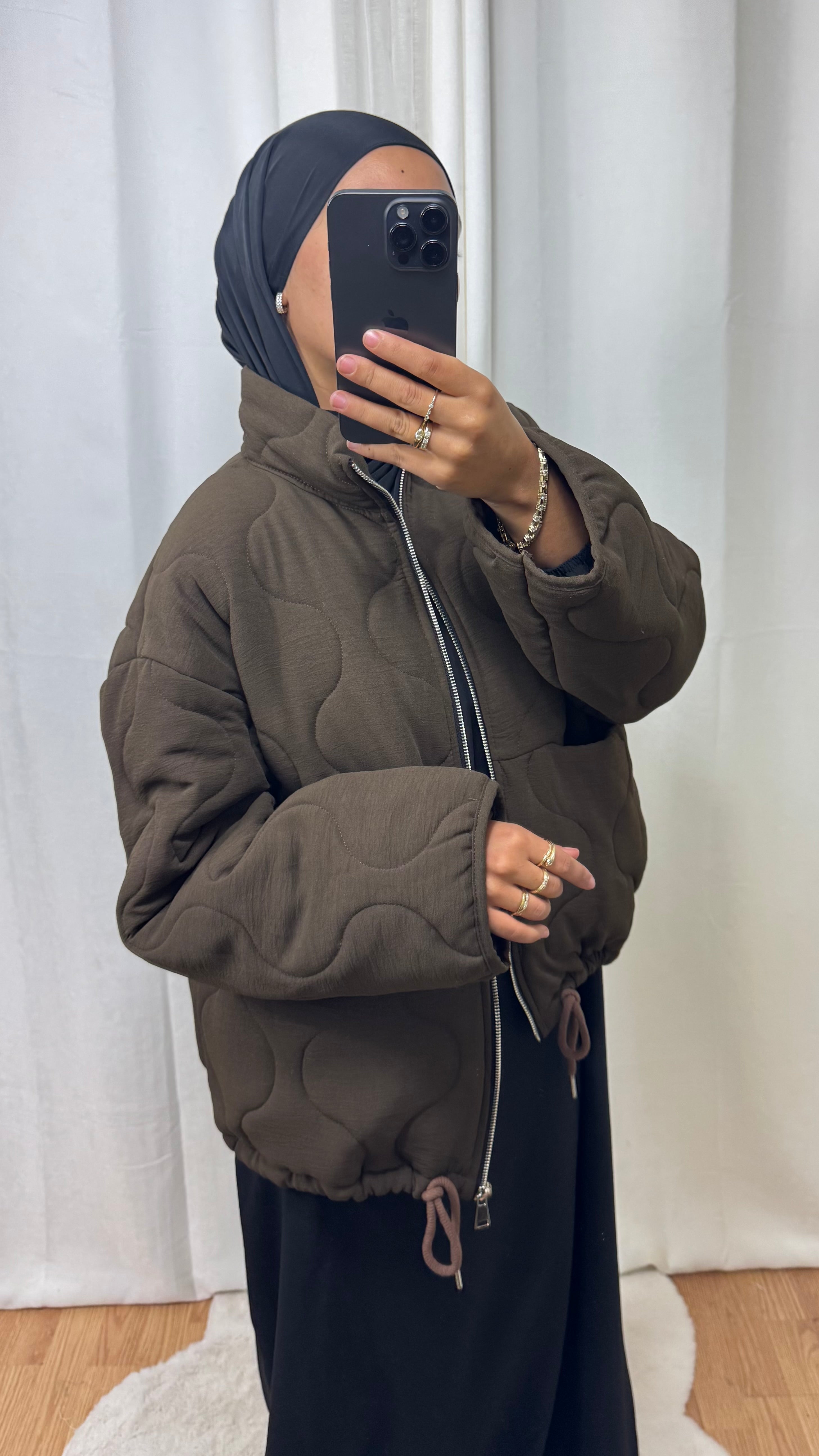 VESTE BOMBERS - MARRON