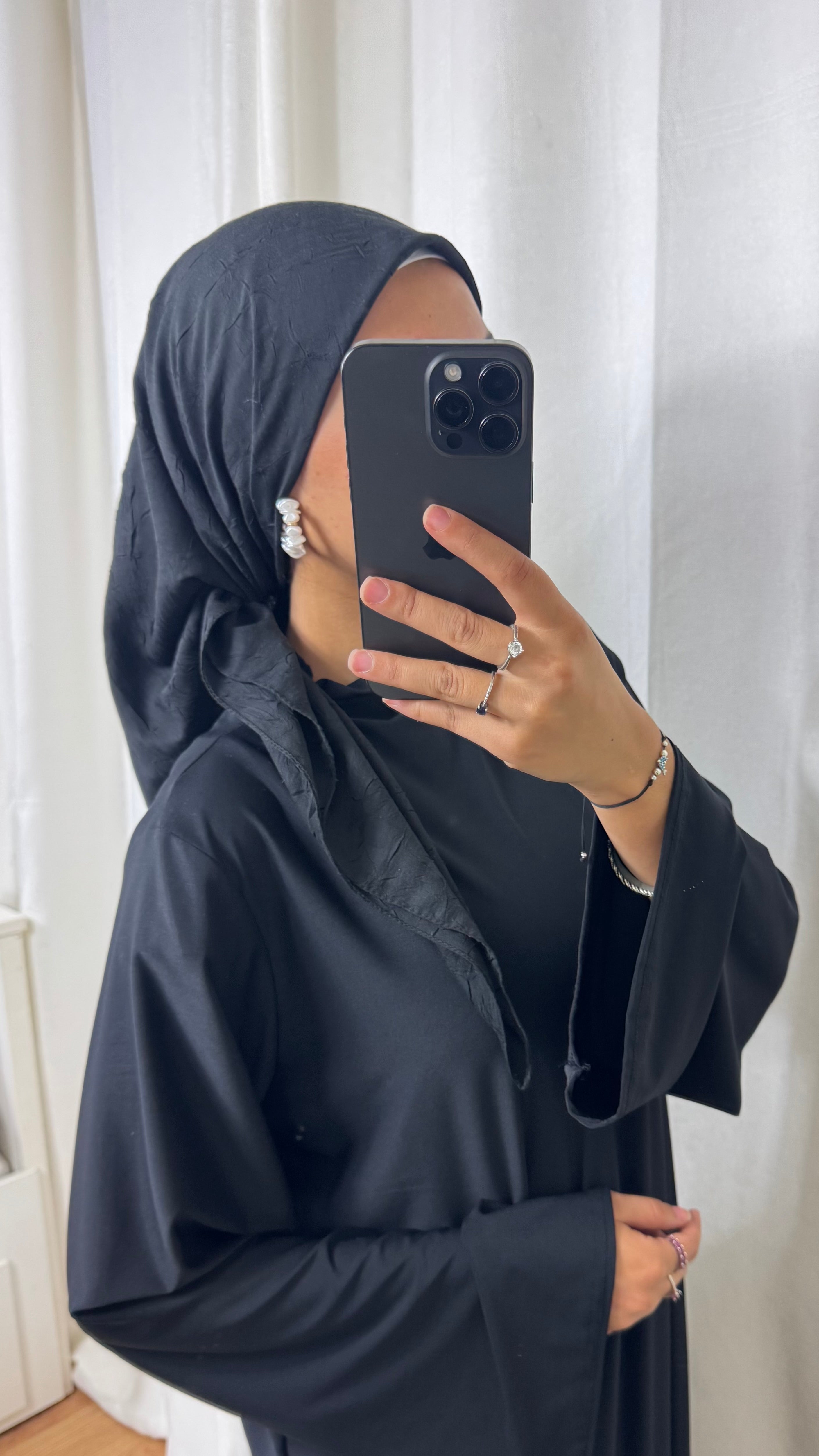 CARRÉ COTON BAMBOO - NOIR