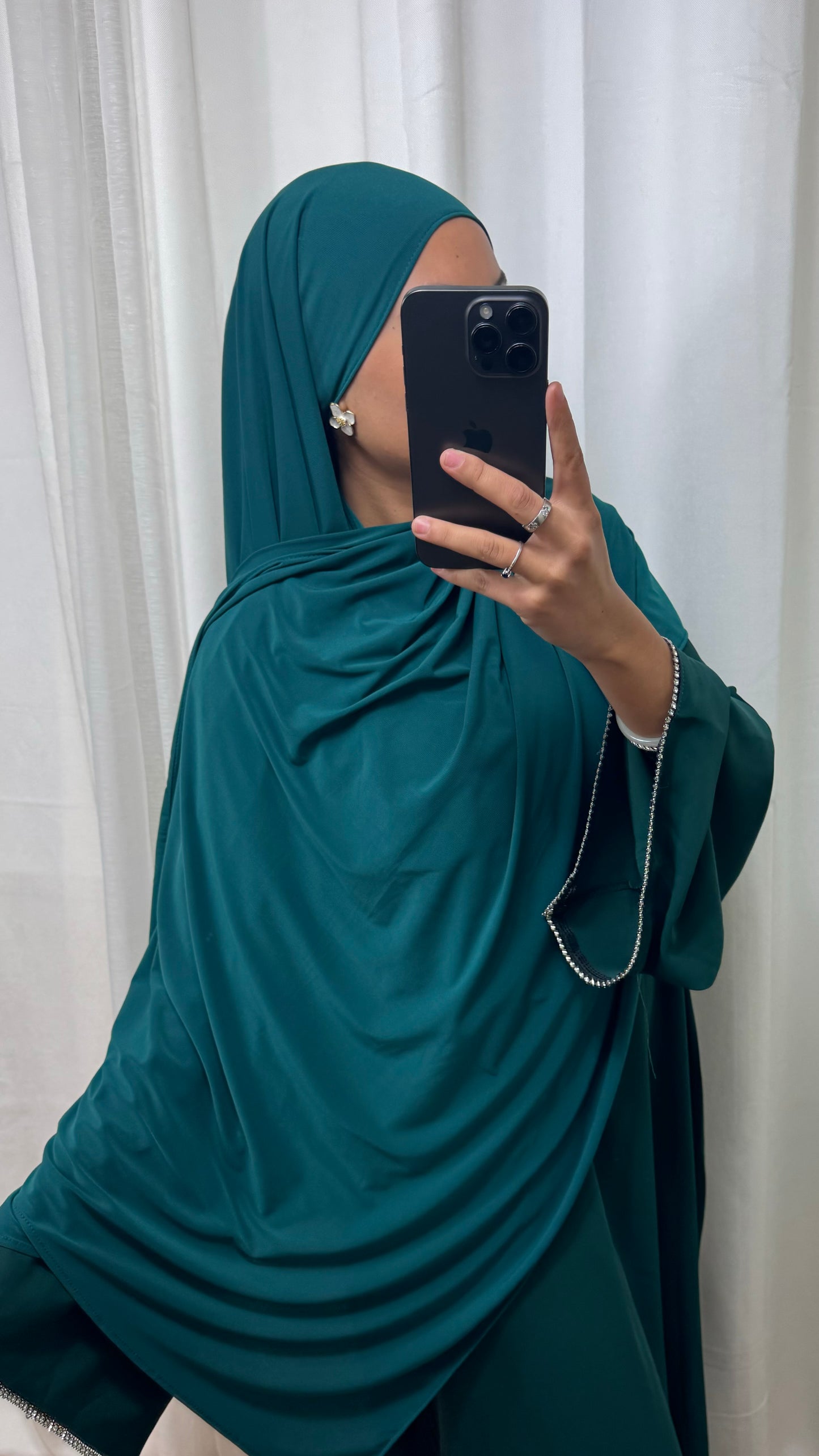 HIJAB JERSEY PREMIUM - VERT ÉMEURAUDE