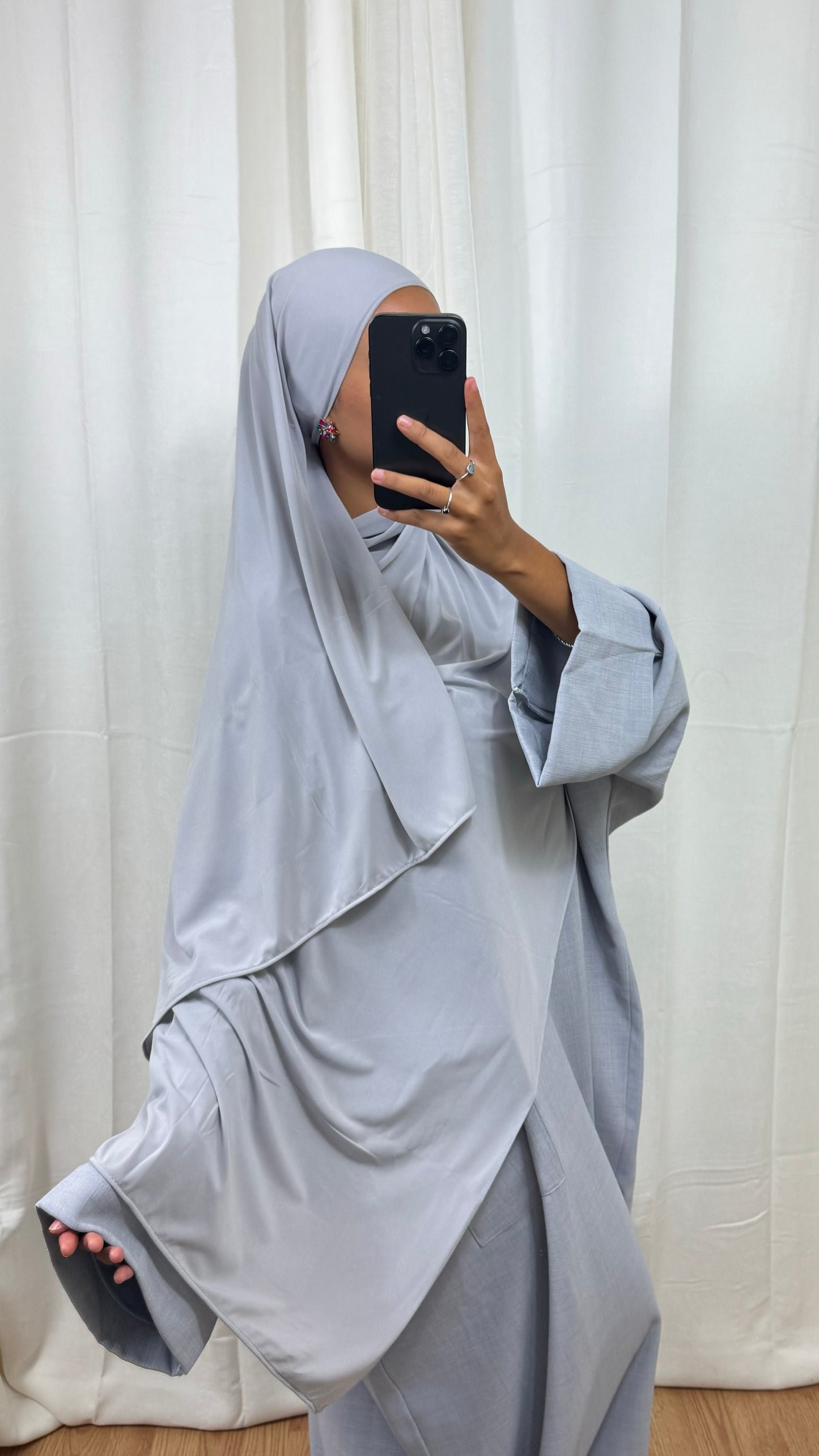 HIJAB JERSEY PREMIUM - GRIS CLAIR