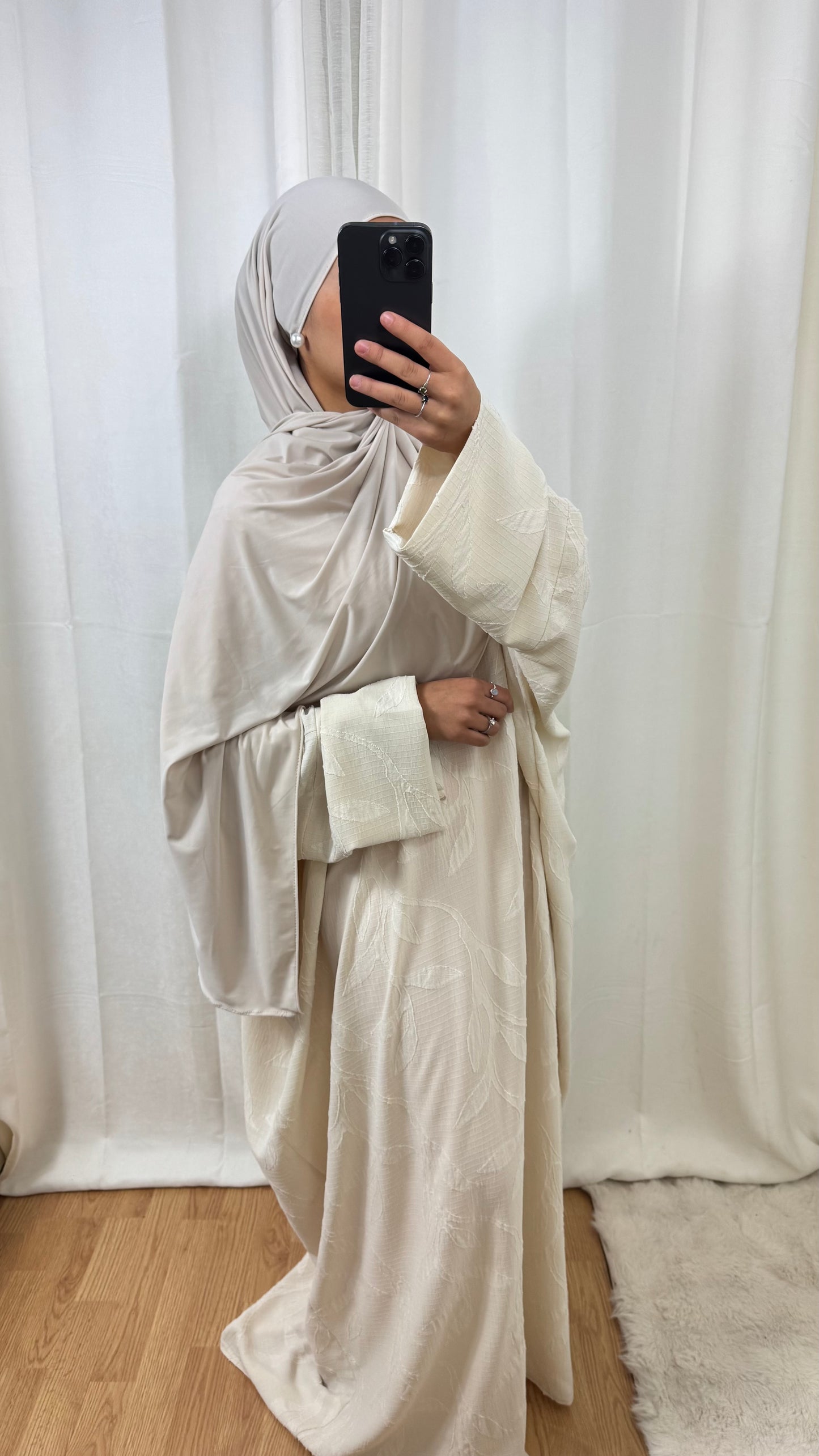 ABAYA FLORA - BEIGE