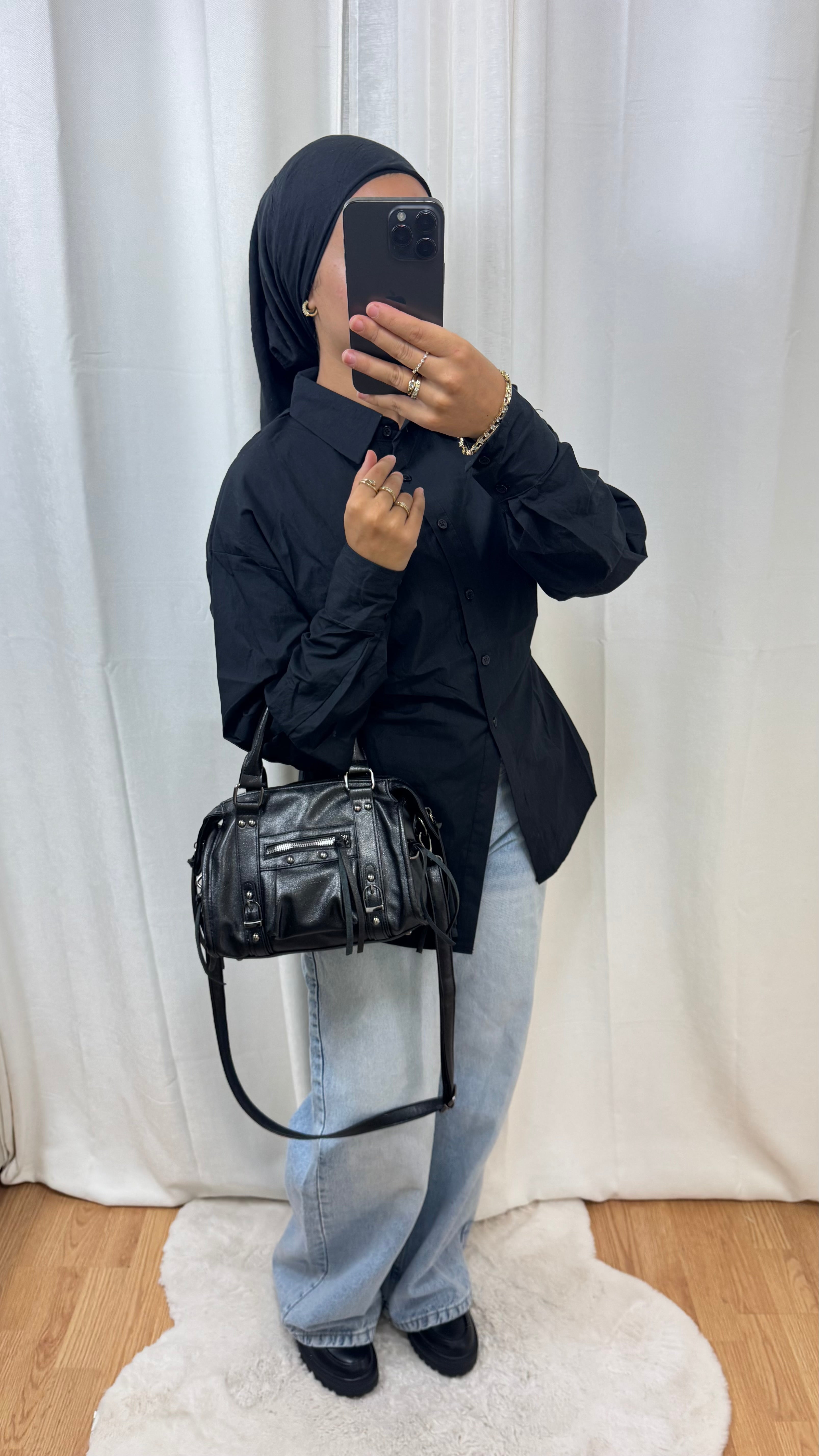 CHEMISE CINTRÉE - NOIR