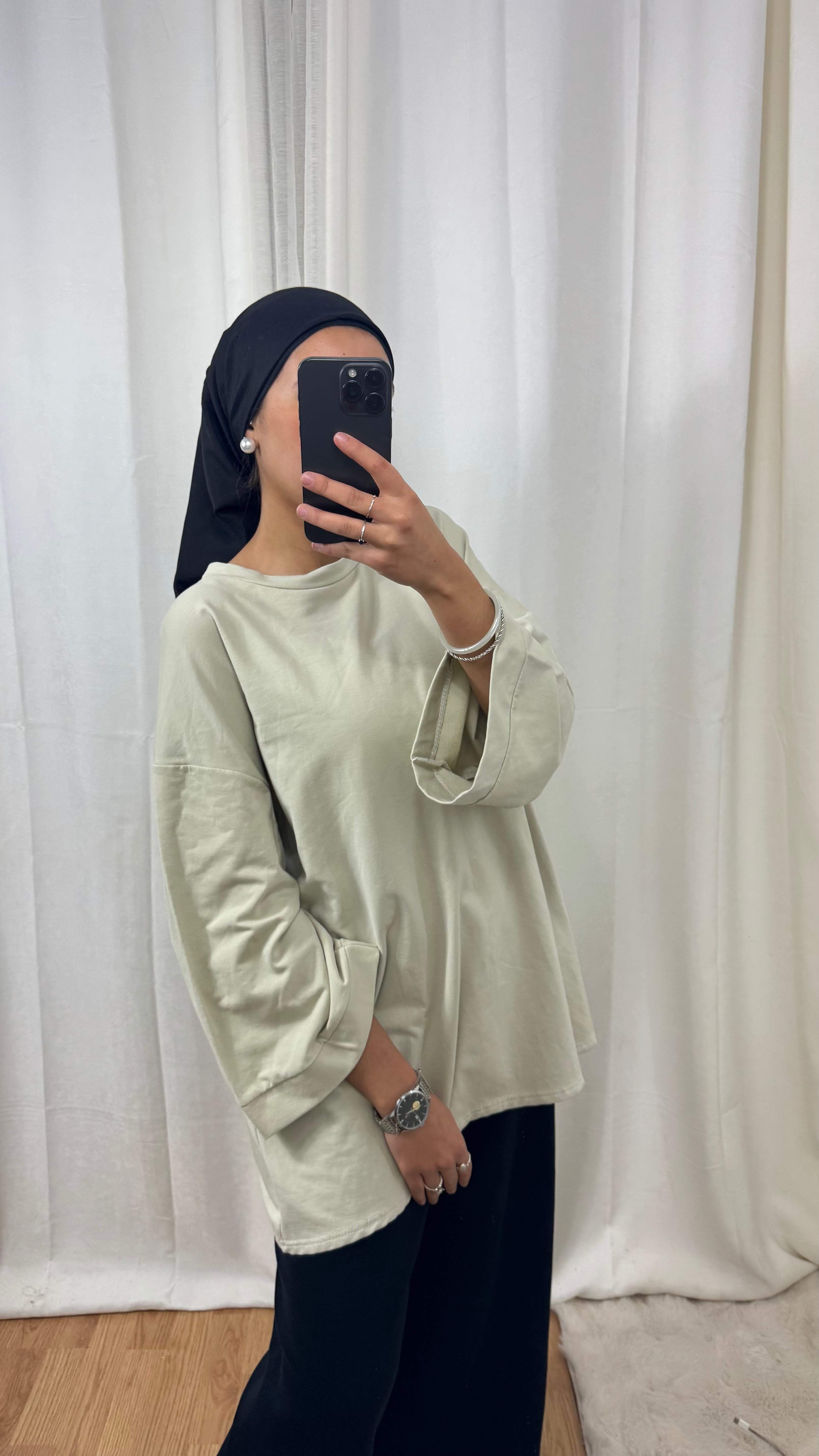 T-SHIRT MANCHE LONGUE - BEIGE
